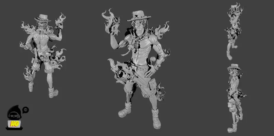 Ace  - One piece 3D print model 3D print model_0