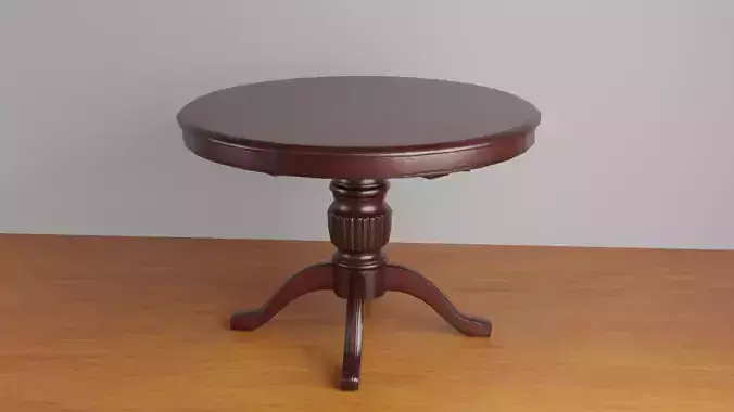 Wood Round Dining Table