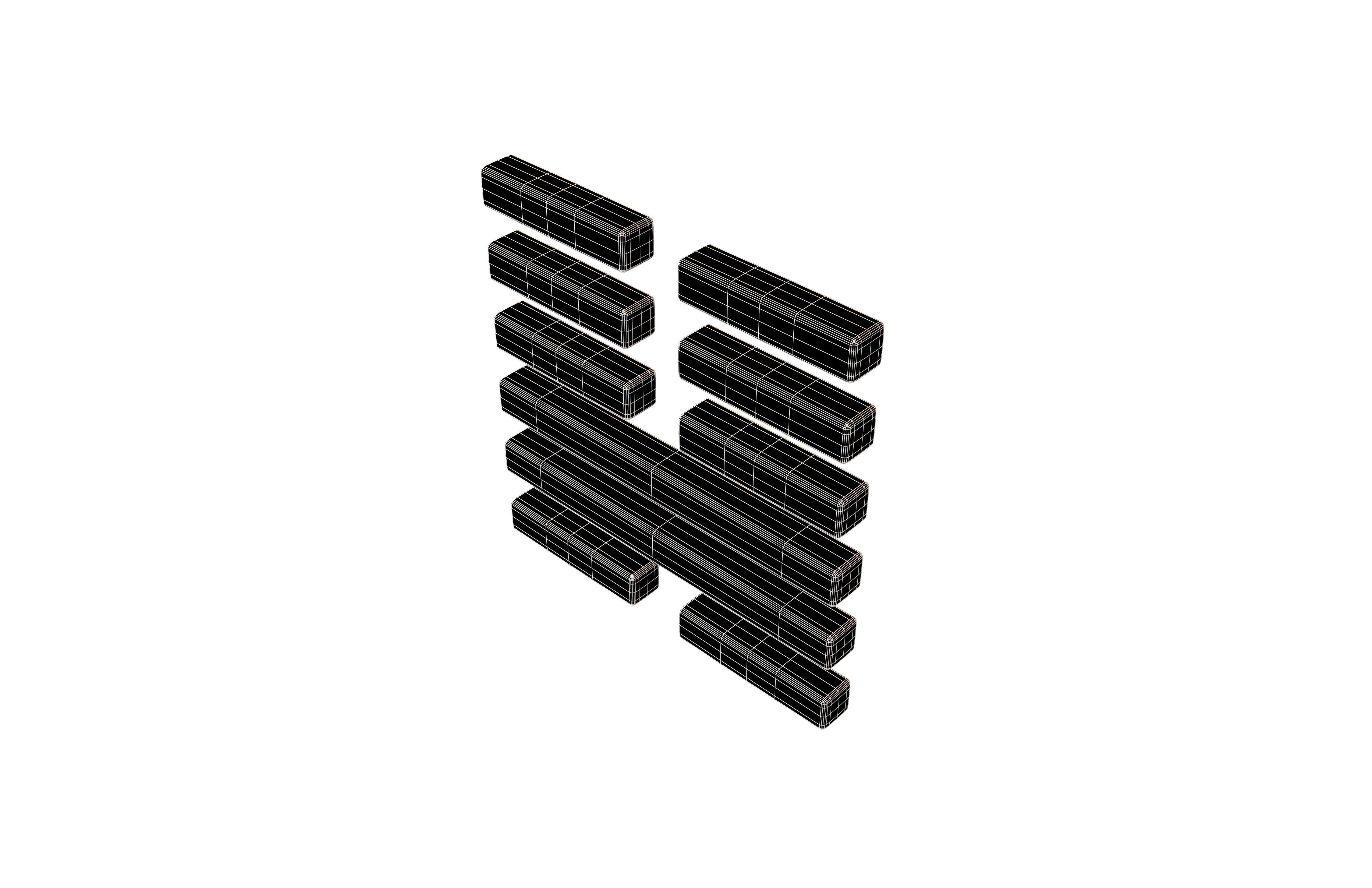 I Ching Hexagrams 46 sheng v1 001 Low-poly 3D model_5