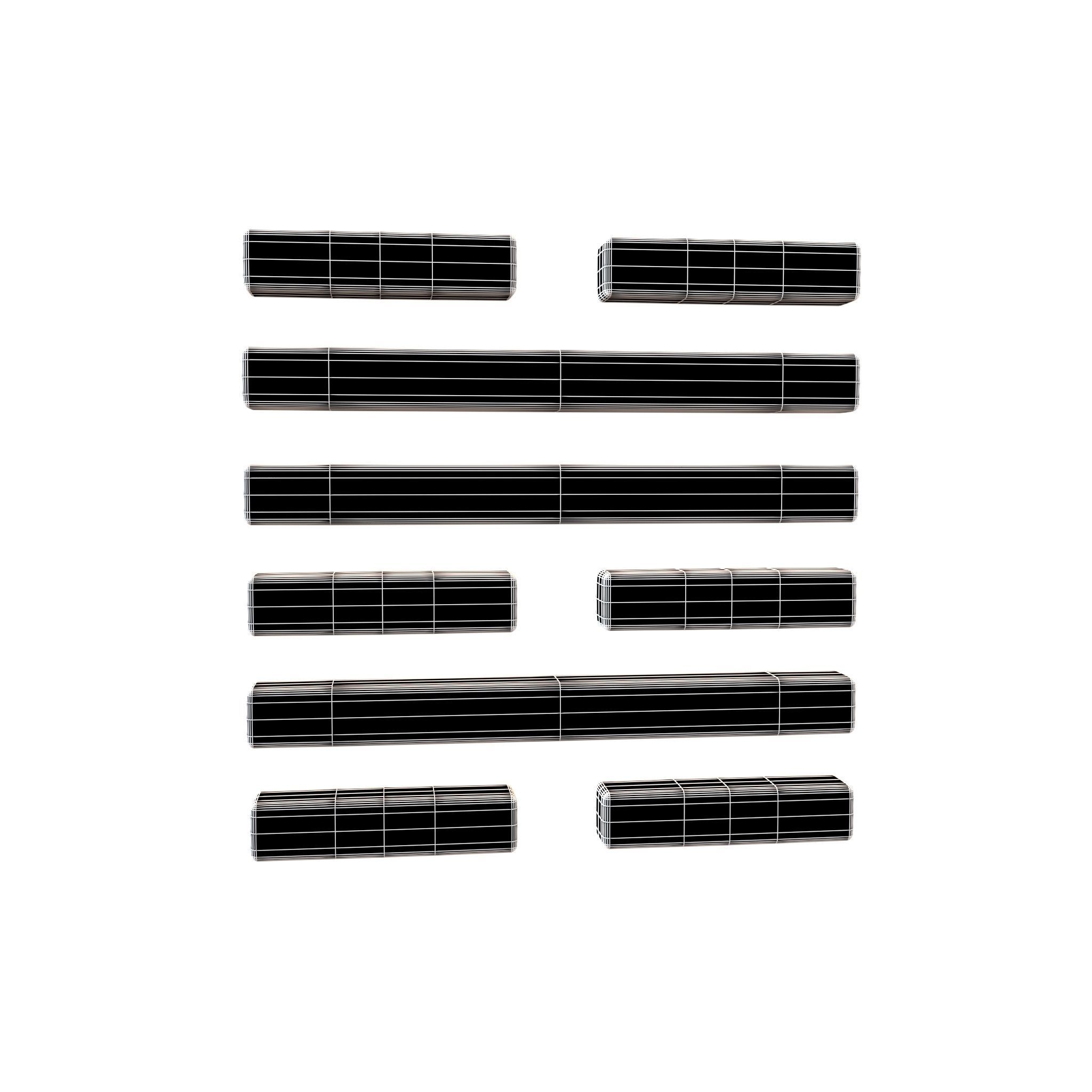 I Ching Hexagrams 47 kun v1 001 Low-poly 3D model_7
