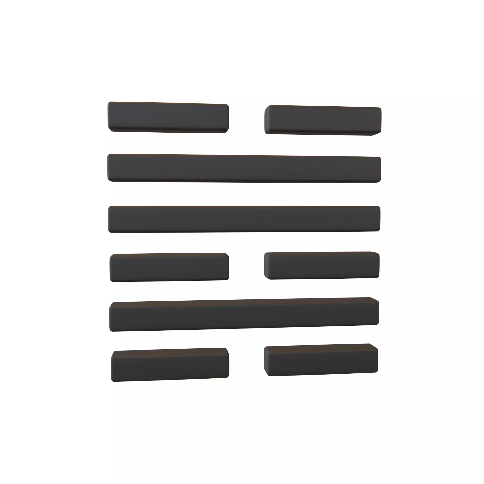 I Ching Hexagrams 47 kun v1 001 Low-poly 3D model_0