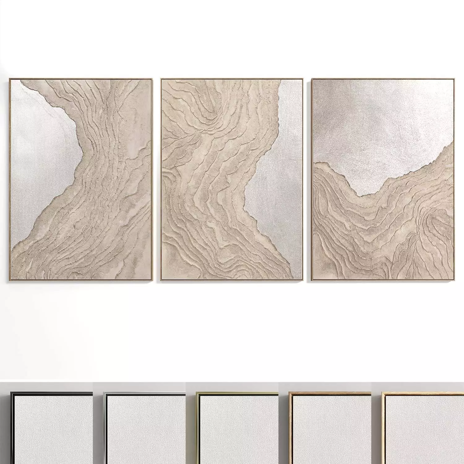 Abstract Painting Set of 3 pieces - No 28 Low-poly 3D model_0