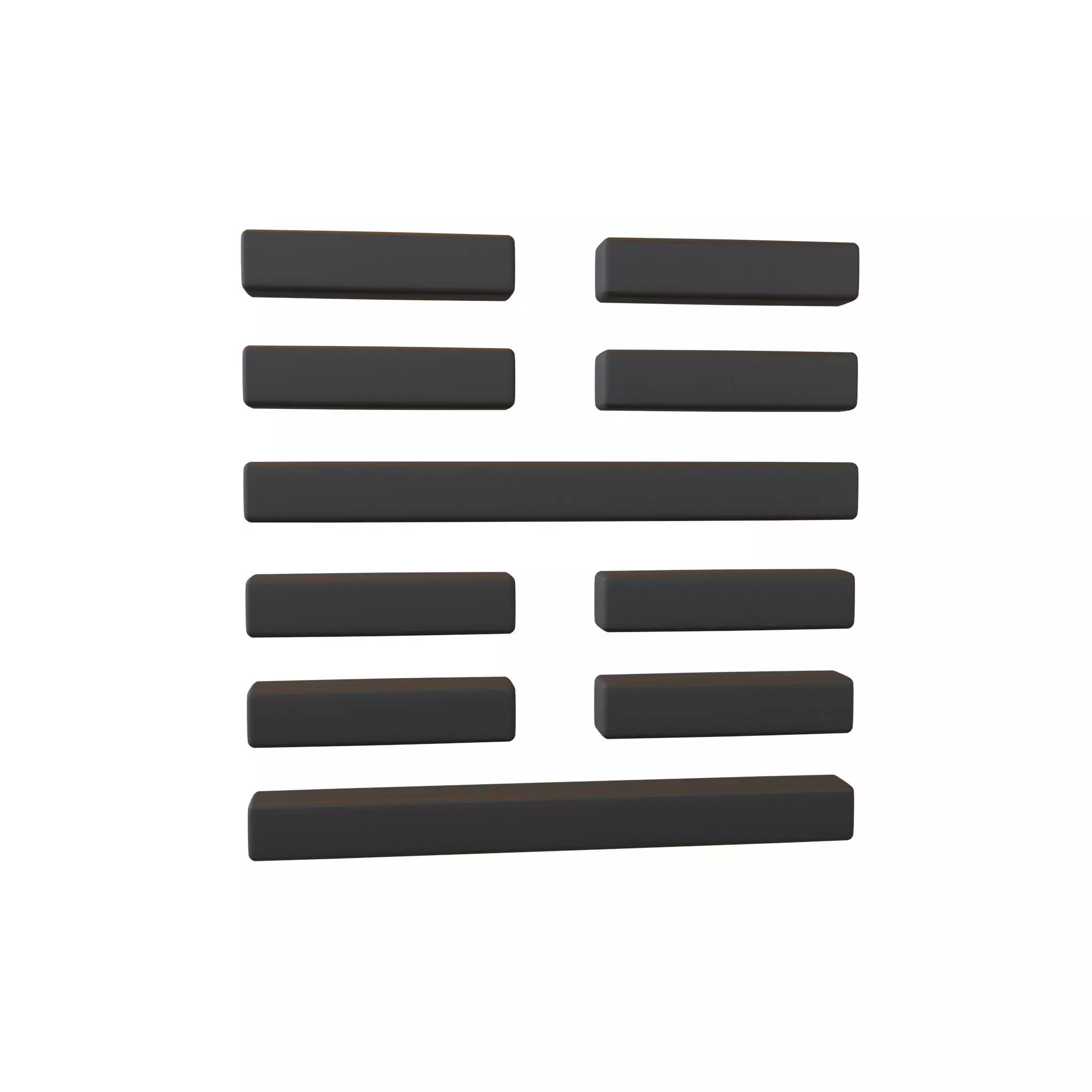 I Ching Hexagrams 51 zhen v1 001 Low-poly 3D model_0