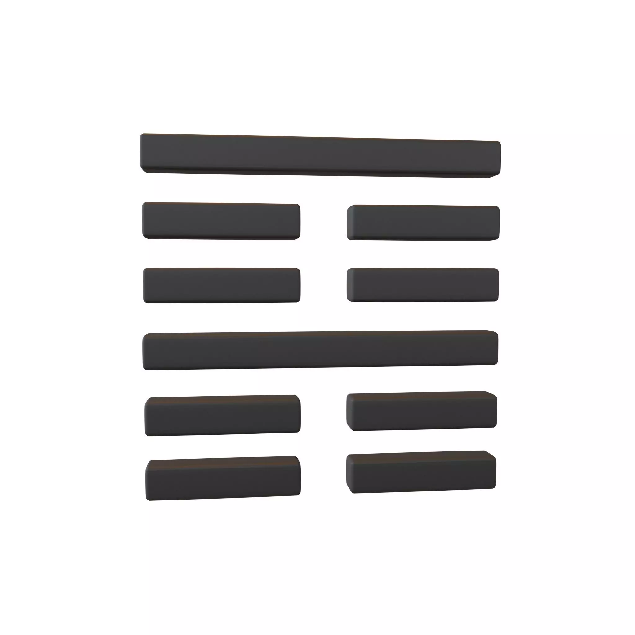 I Ching Hexagrams 52 gen v1 001 Low-poly 3D model_0