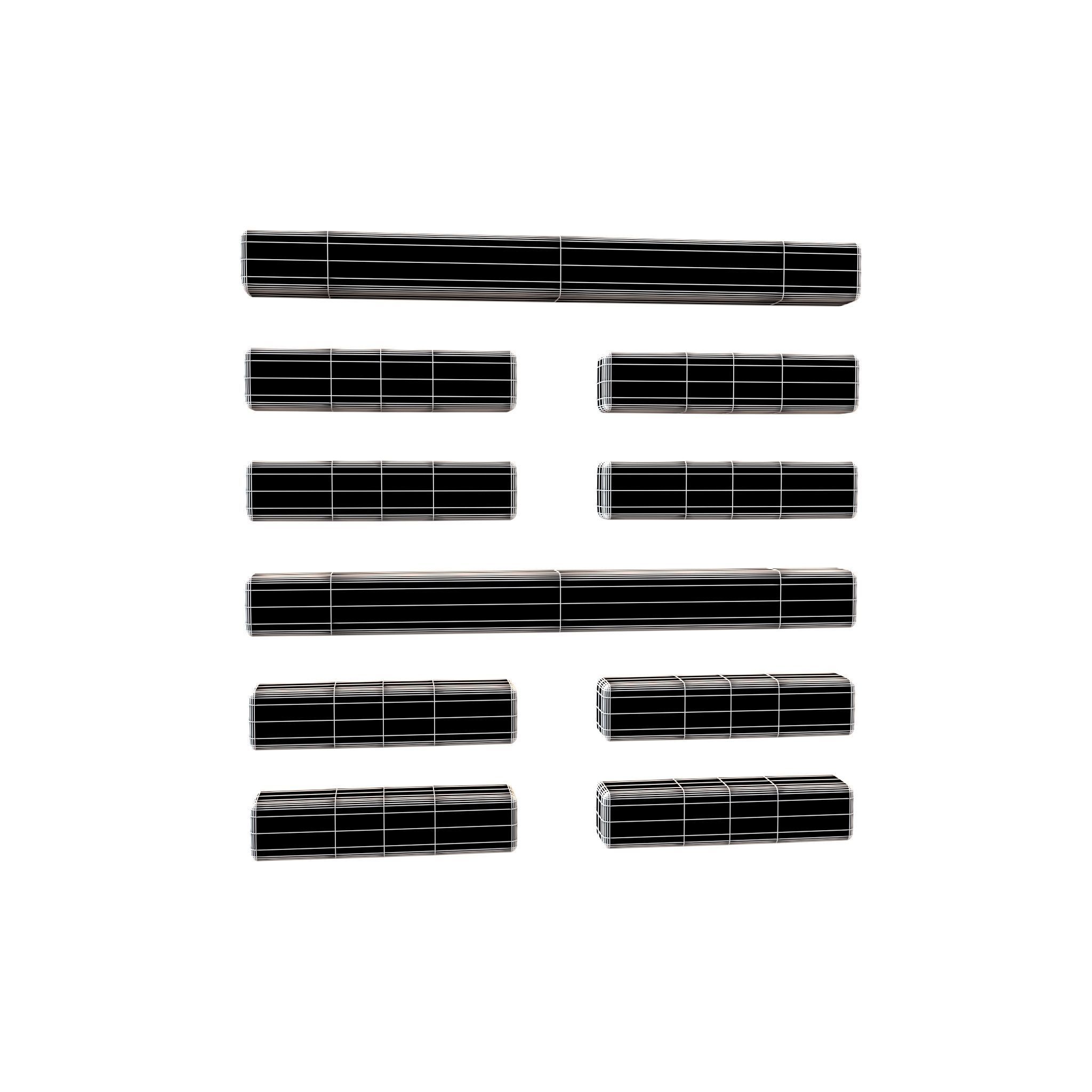 I Ching Hexagrams 52 gen v1 001 Low-poly 3D model_4