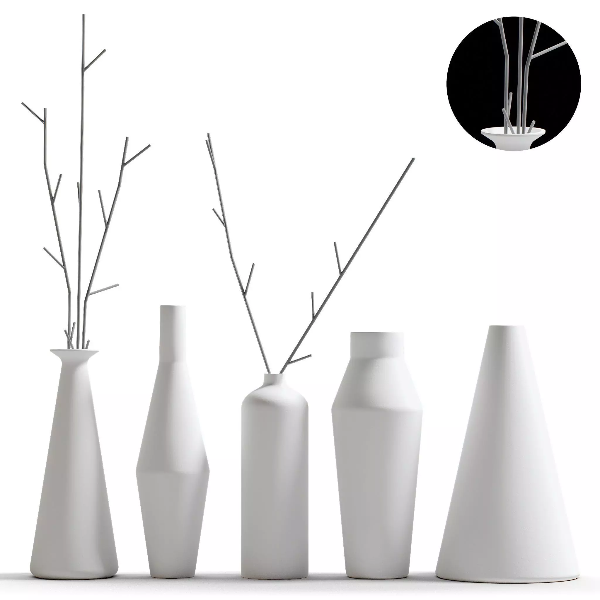 Decor Vases Set 10 3D model