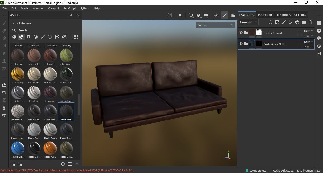 Design Couch 3D Model Low-poly 3D model_6