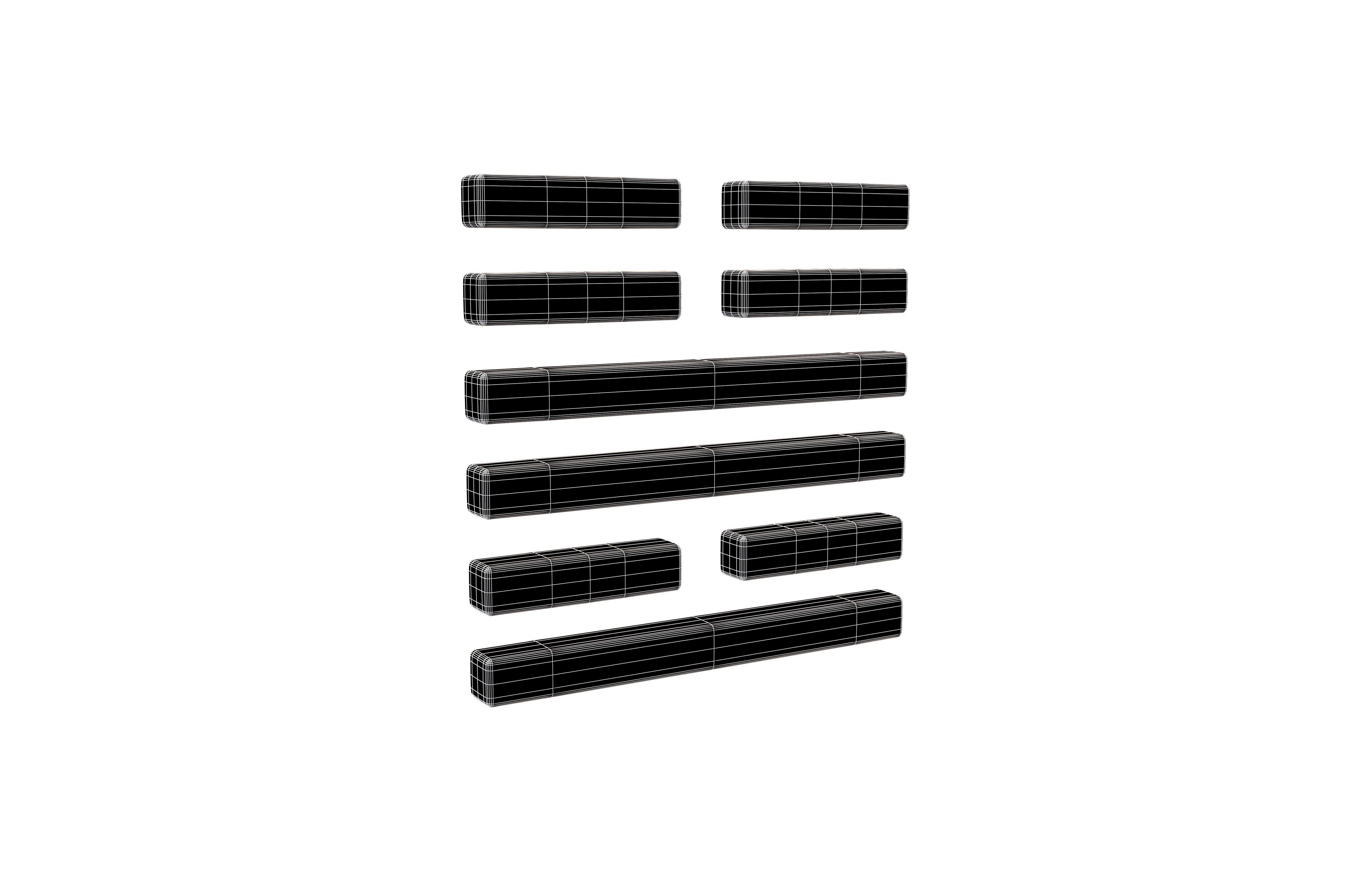 I Ching Hexagrams 55 feng v1 001 Low-poly 3D model_7