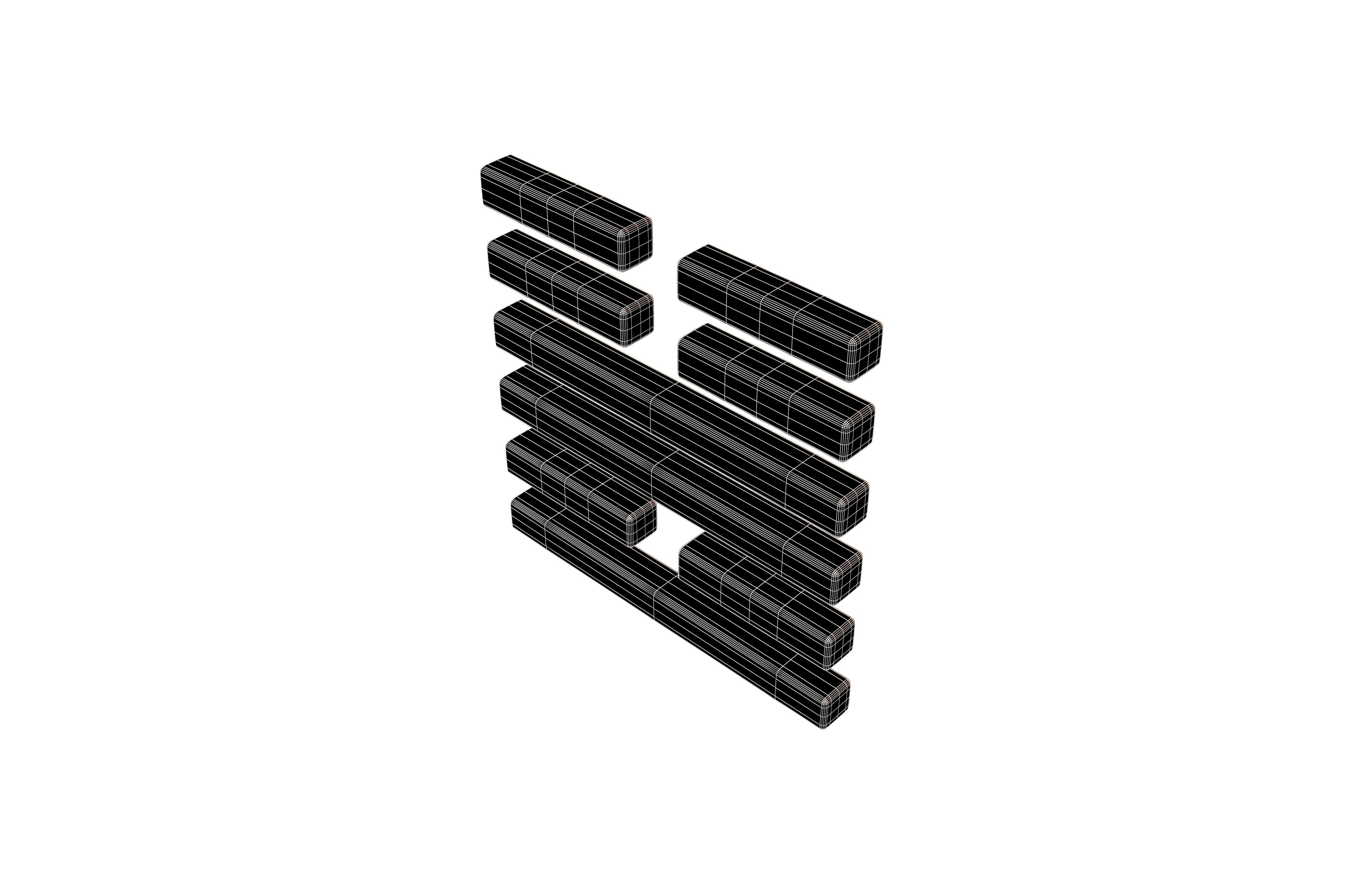 I Ching Hexagrams 55 feng v1 001 Low-poly 3D model_5