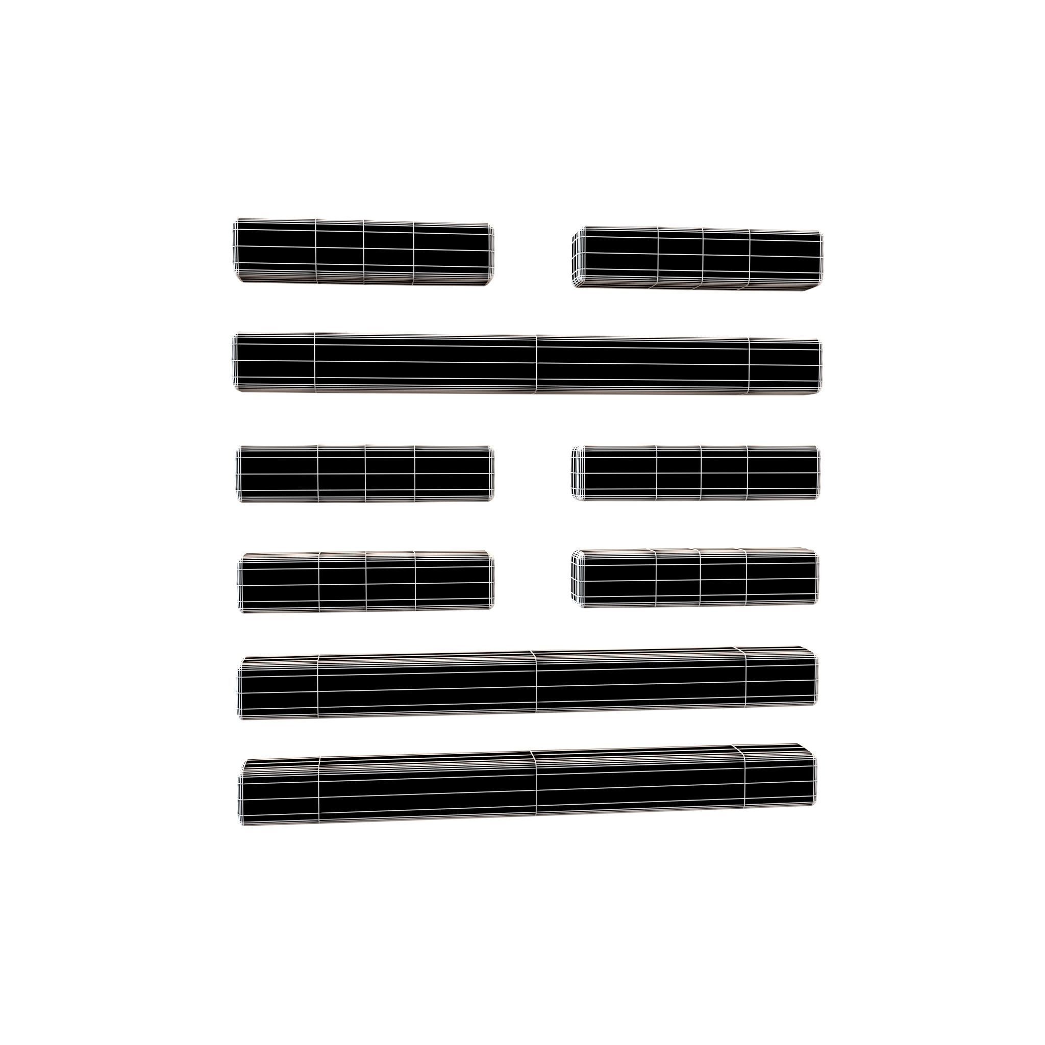 I Ching Hexagrams 60 jie v1 001 Low-poly 3D model_6