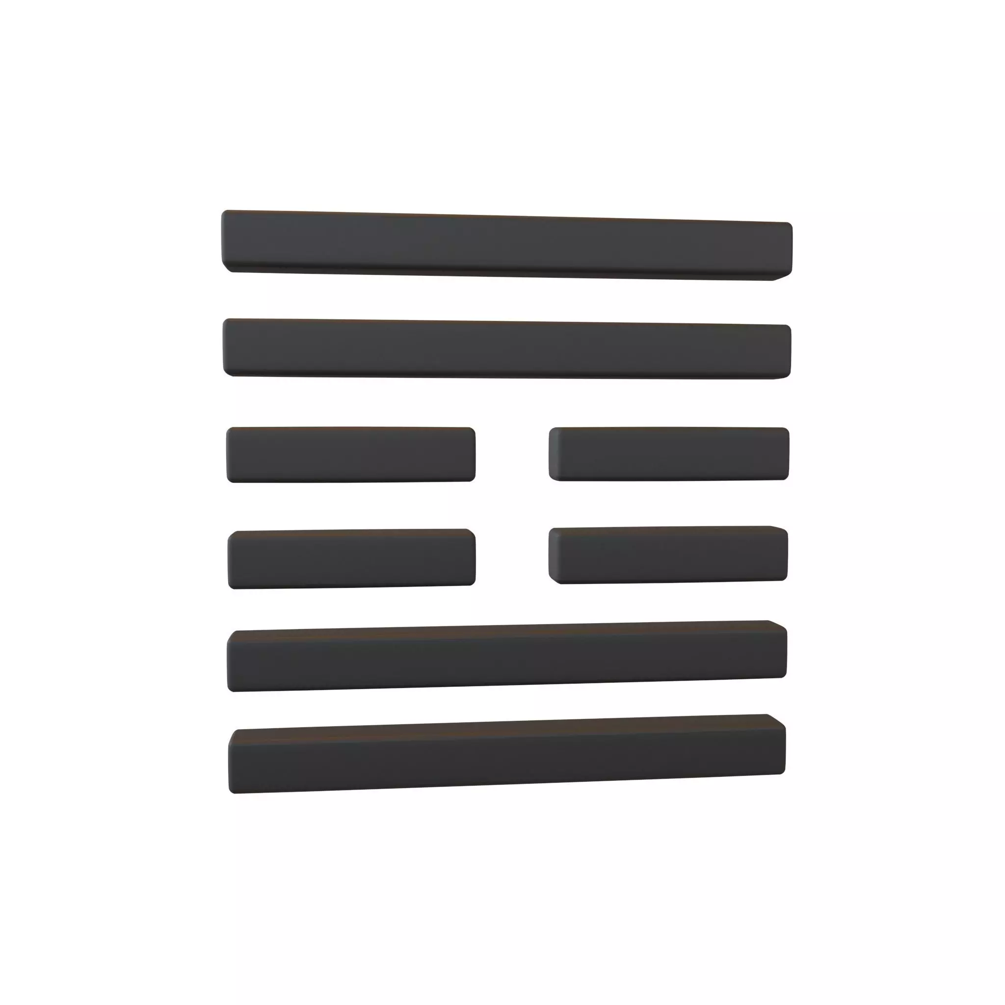 I Ching Hexagrams 61 zhong fu v1 001 Low-poly 3D model_0