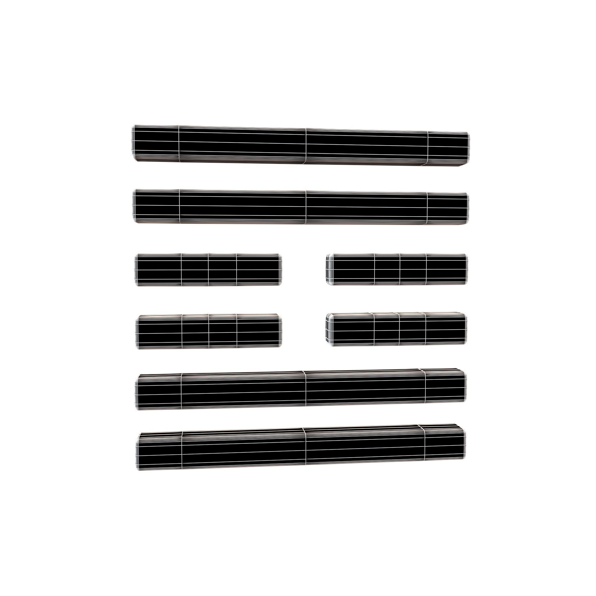 I Ching Hexagrams 61 zhong fu v1 001 Low-poly 3D model_6