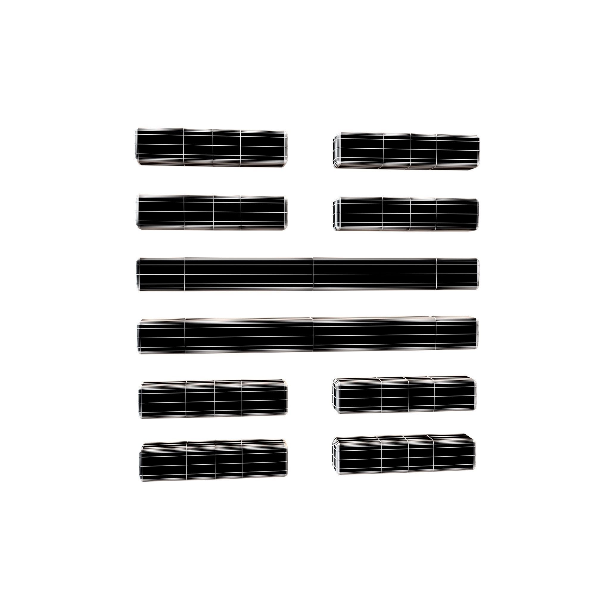I Ching Hexagrams 62 xiao guo v1 001 Low-poly 3D model_4