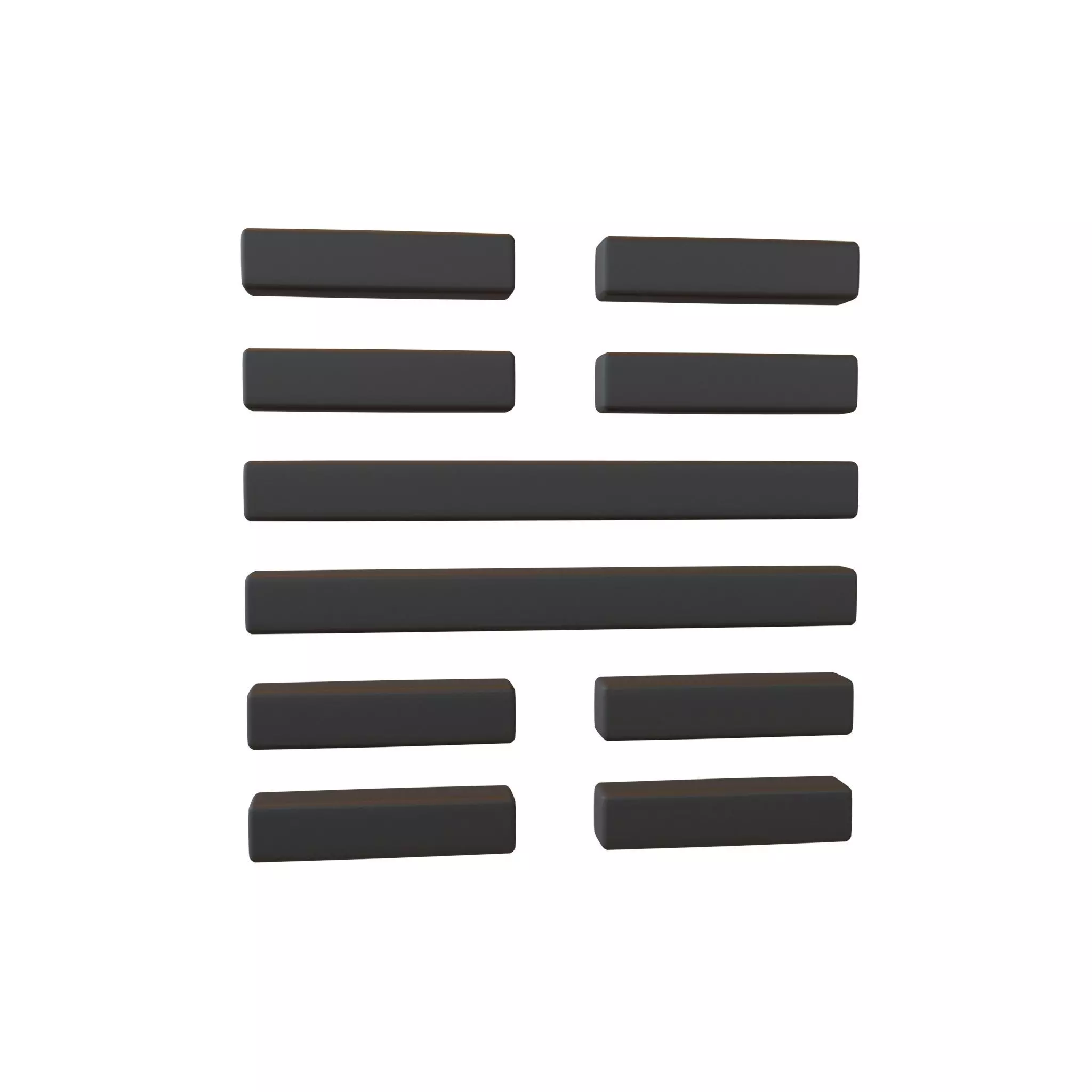 I Ching Hexagrams 62 xiao guo v1 001 Low-poly 3D model_0