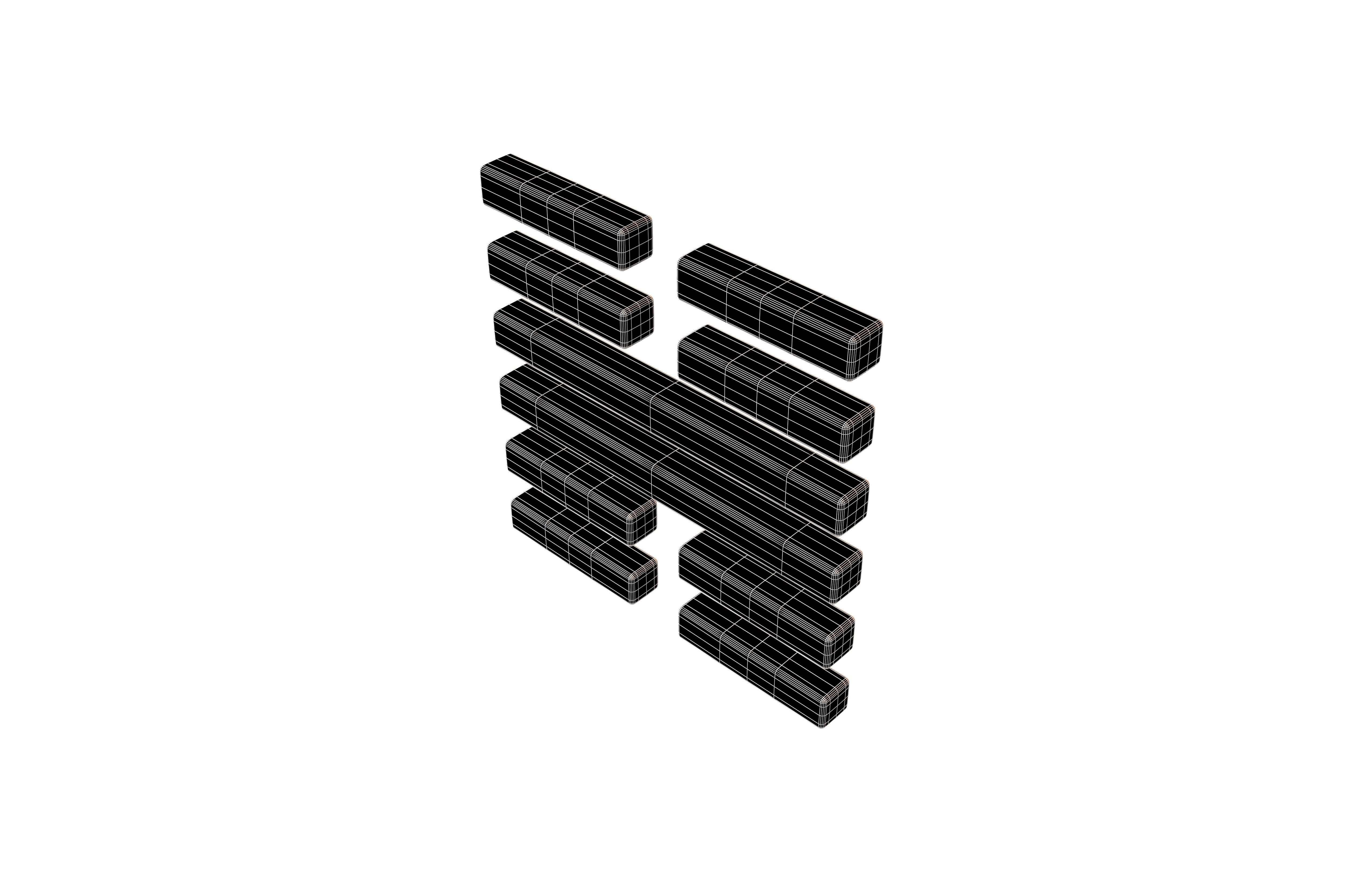 I Ching Hexagrams 62 xiao guo v1 001 Low-poly 3D model_6