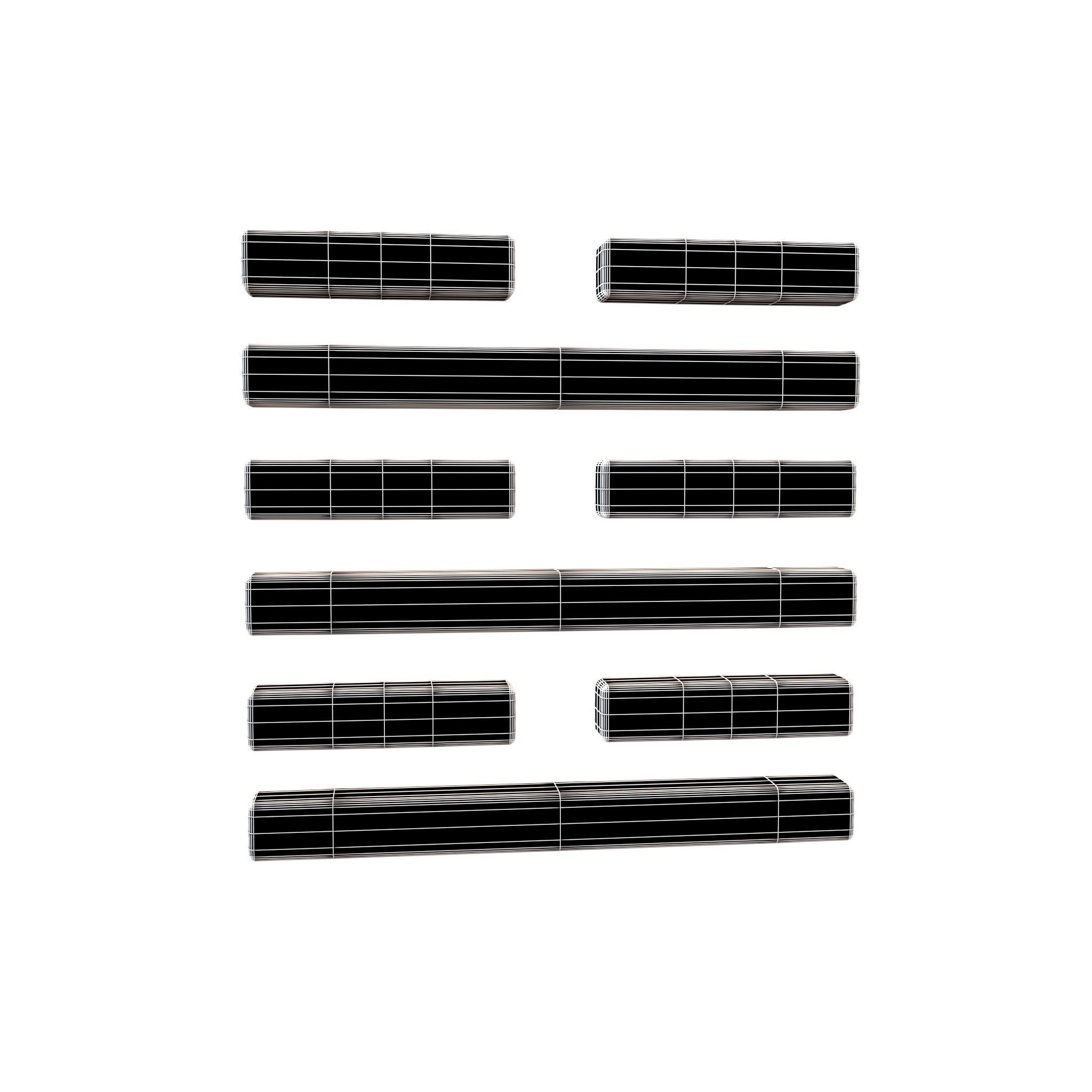 I Ching Hexagrams 63 ji ji v1 001 Low-poly 3D model_4