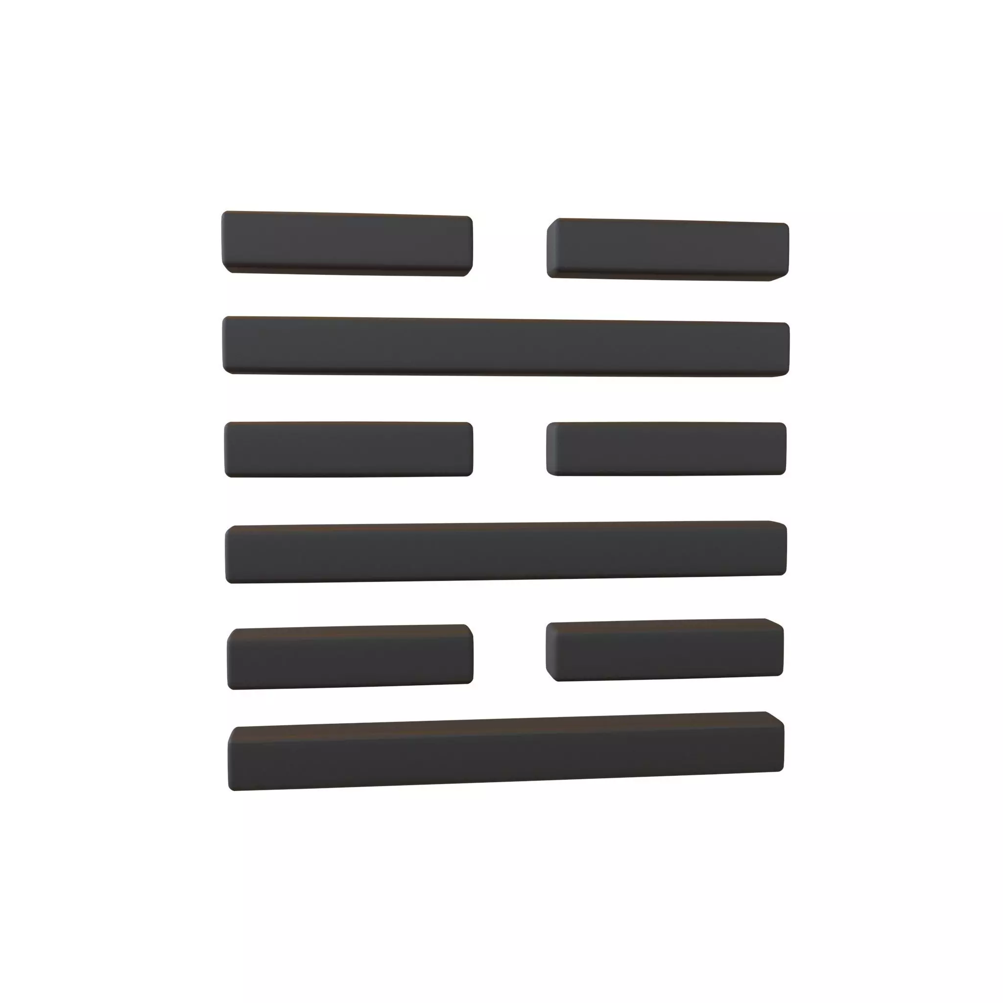 I Ching Hexagrams 63 ji ji v1 001 Low-poly 3D model_0