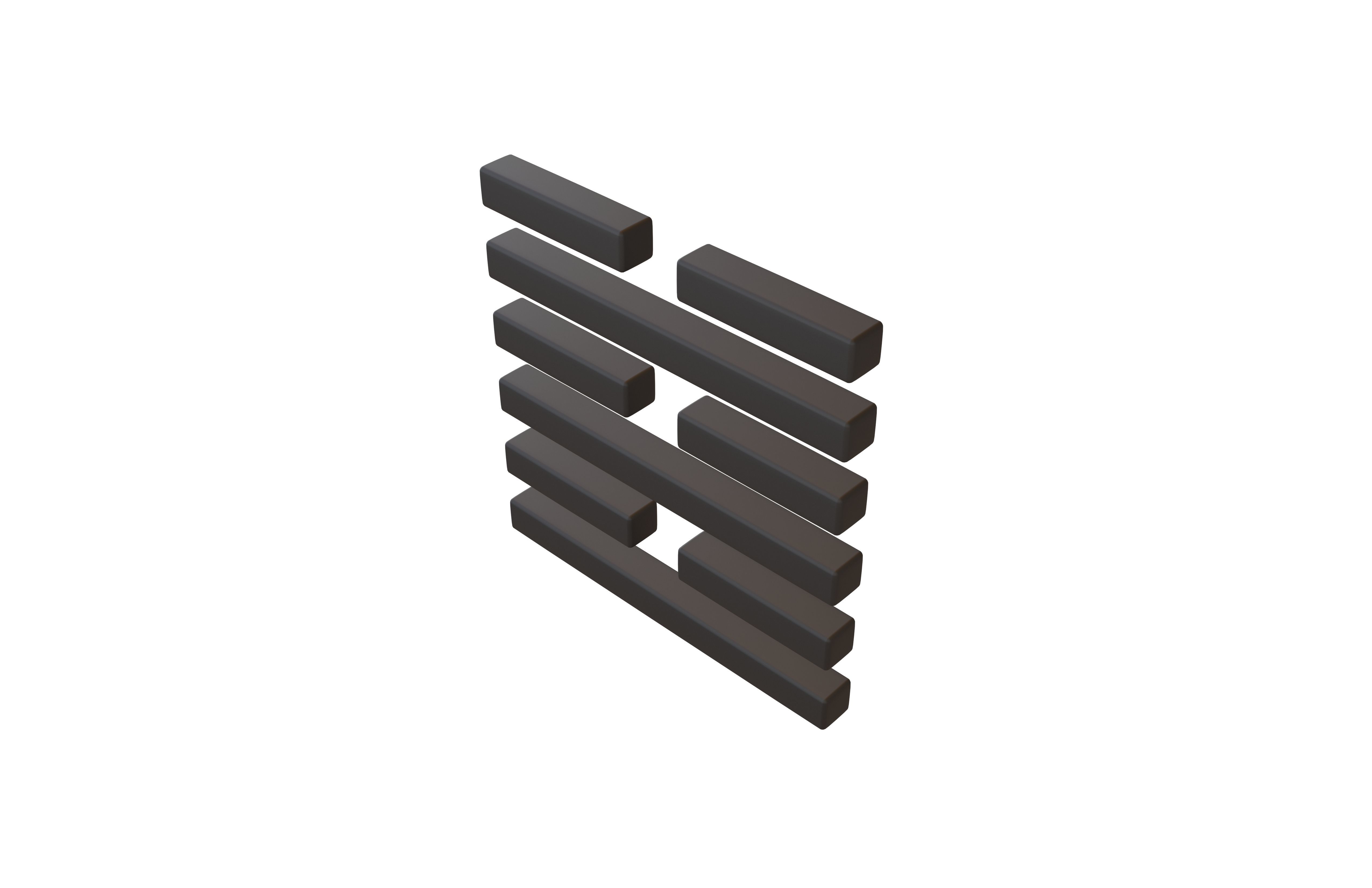 I Ching Hexagrams 63 ji ji v1 001 Low-poly 3D model_2