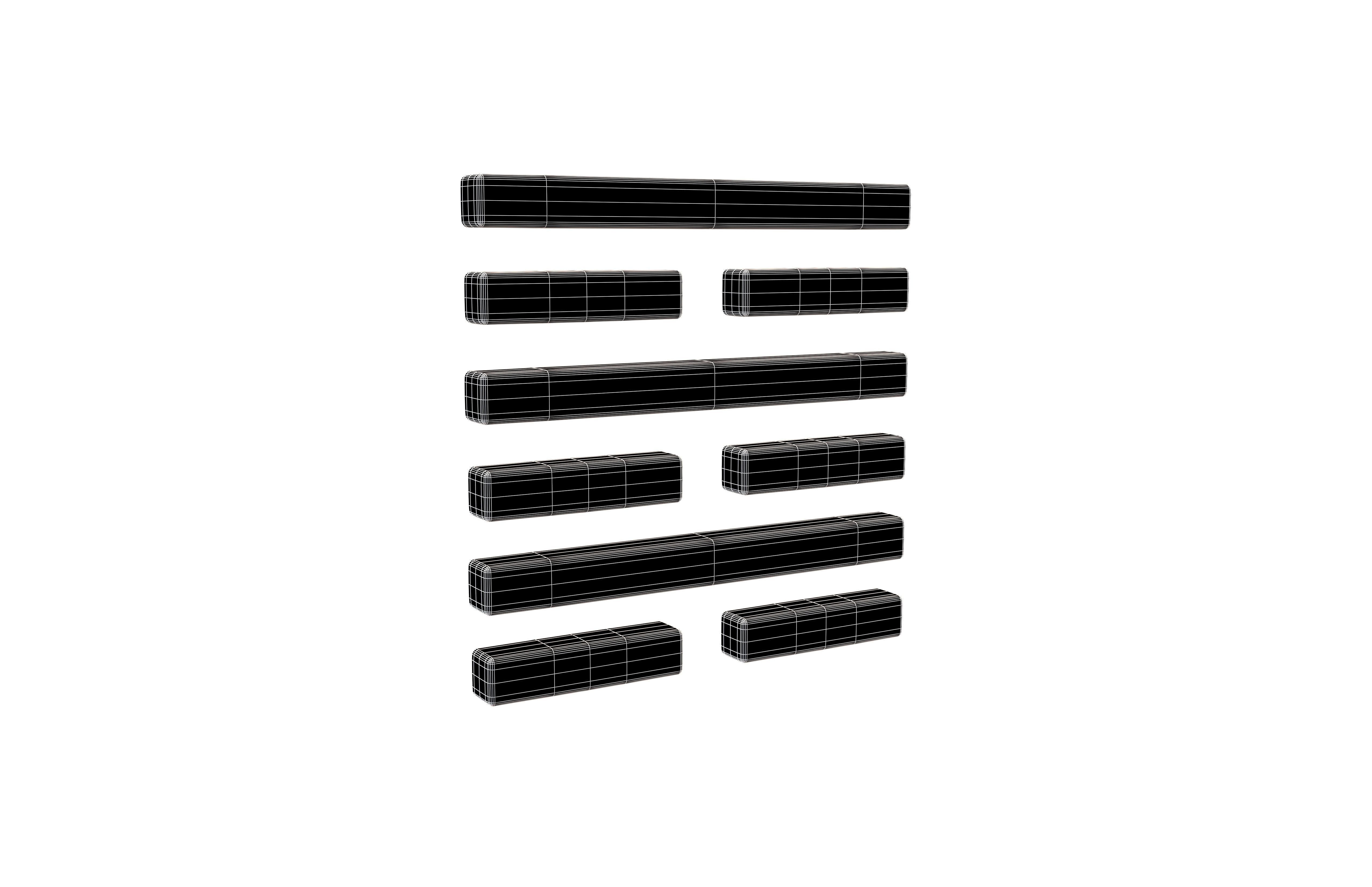 I Ching Hexagrams 64 wei ji v1 001 Low-poly 3D model_4