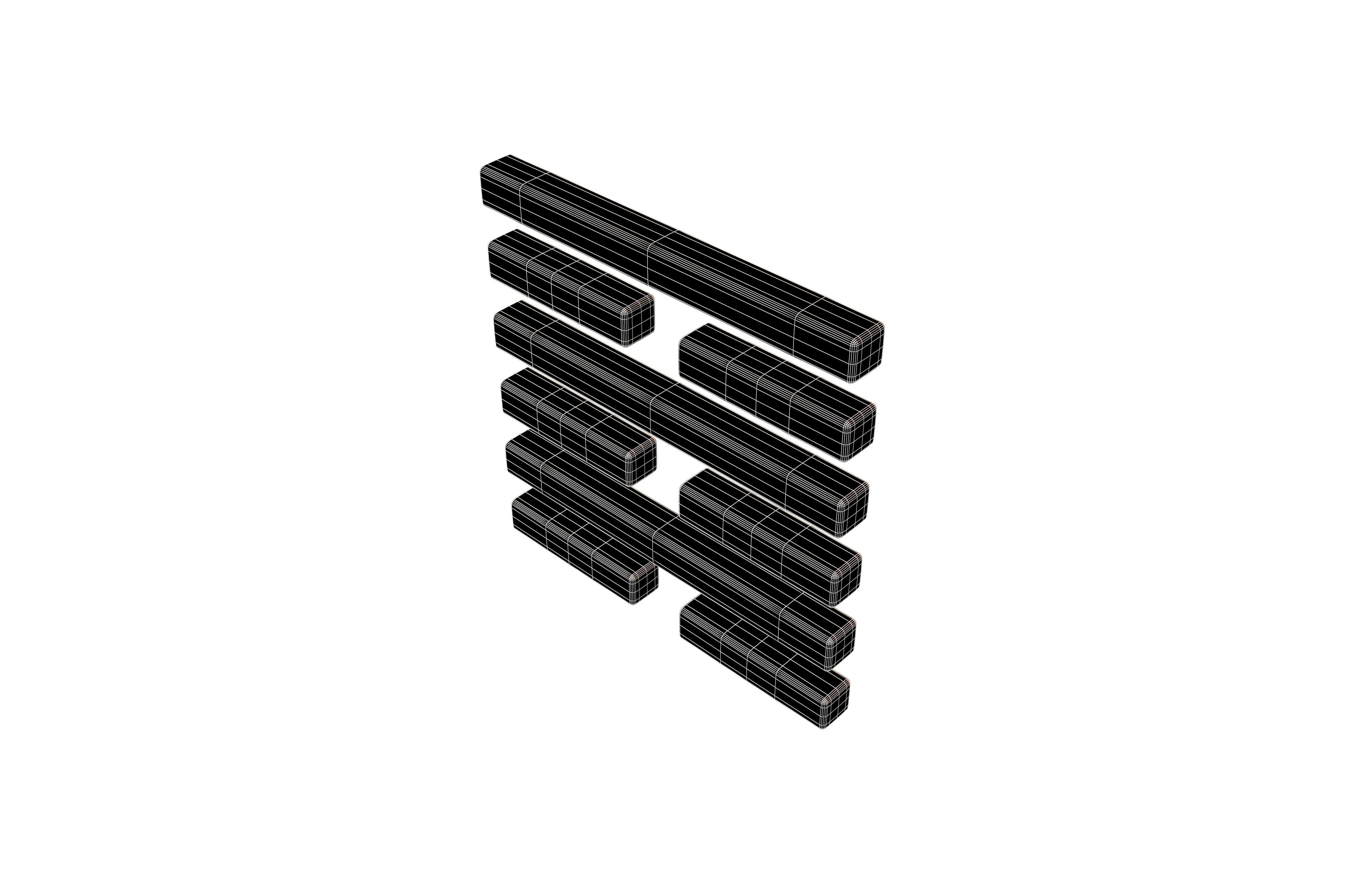 I Ching Hexagrams 64 wei ji v1 001 Low-poly 3D model_5