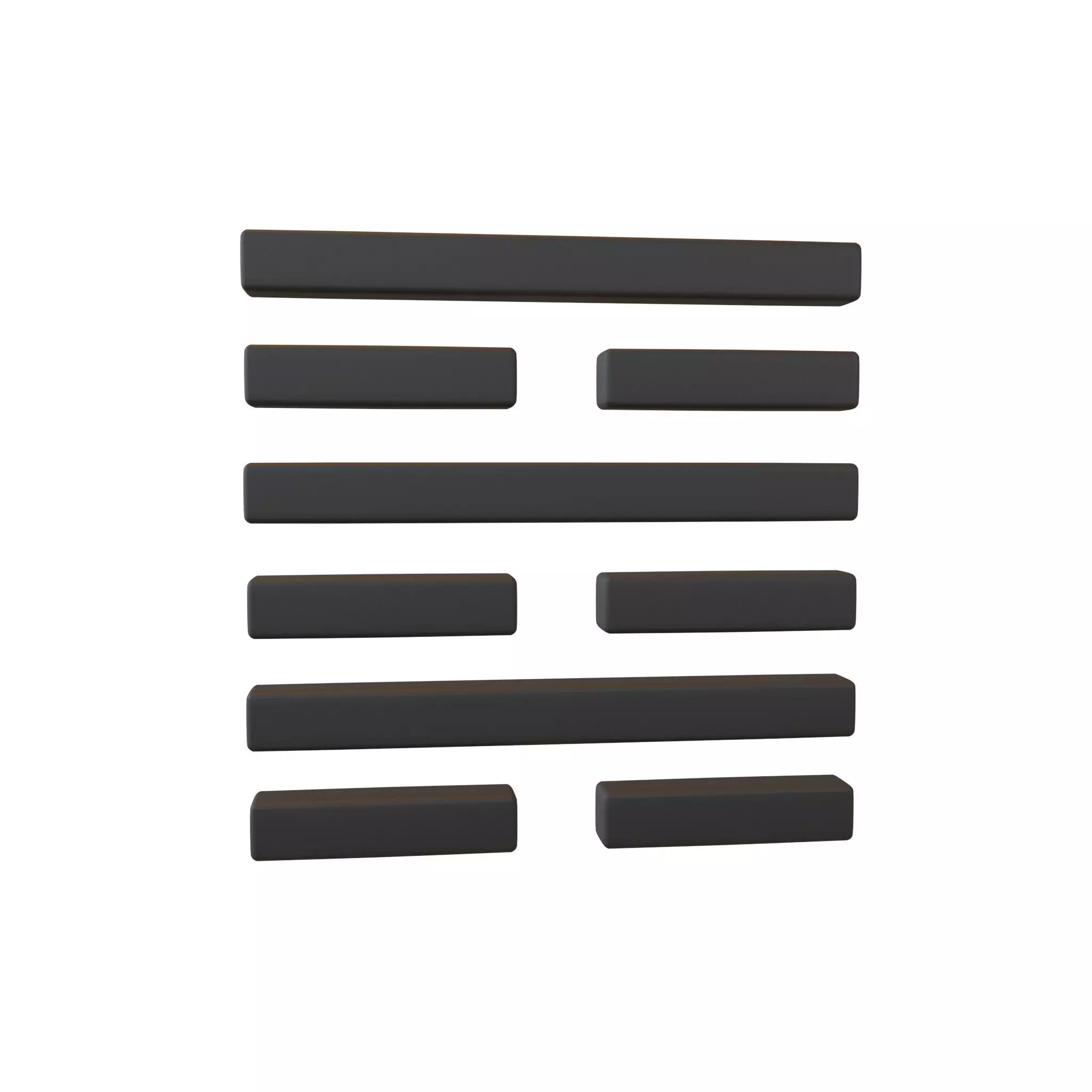 I Ching Hexagrams 64 wei ji v1 001 Low-poly 3D model_0