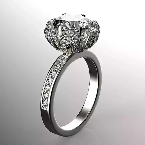 Jewelry engagement ring with gem 0063