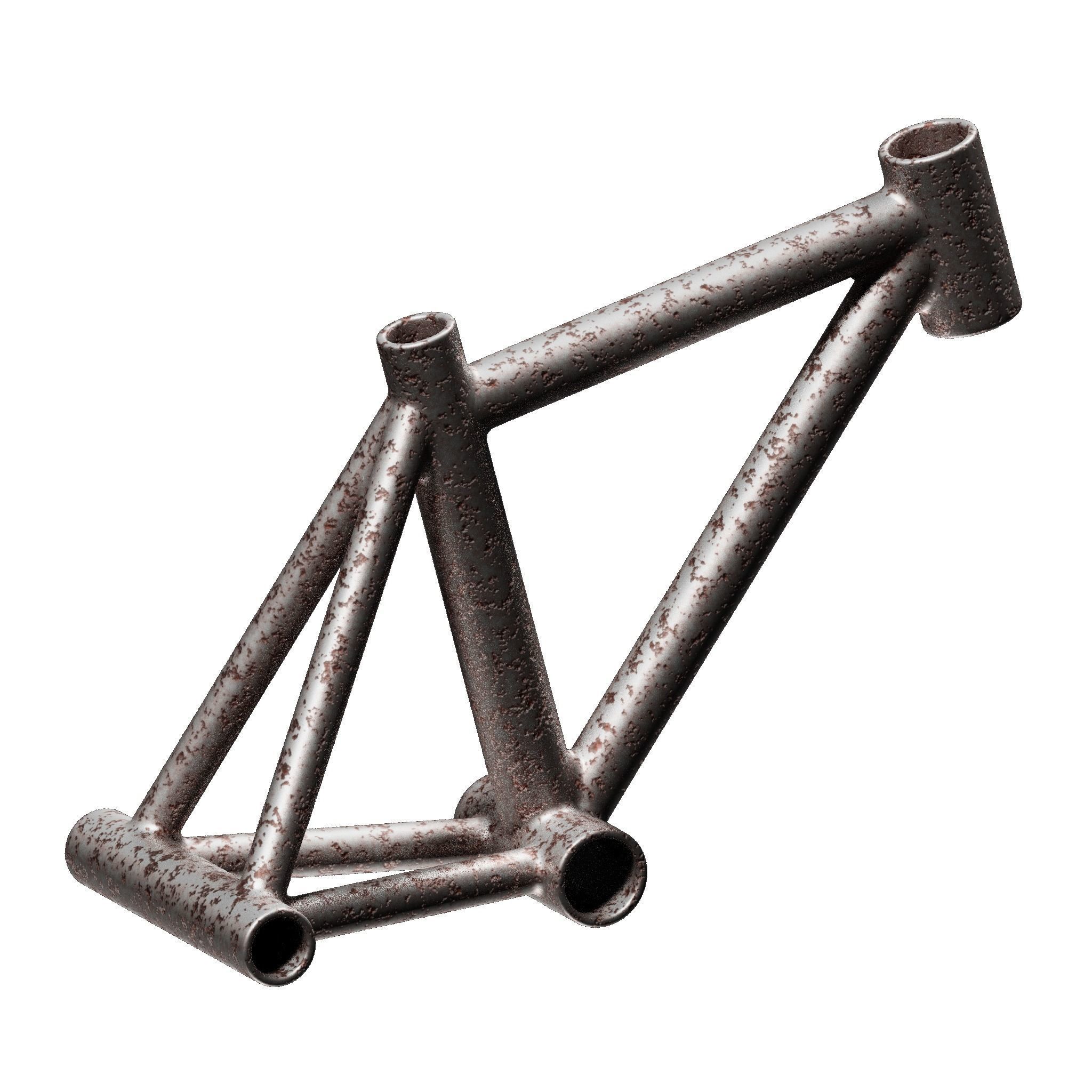 Rusty Bicycle Frame 3D model_1