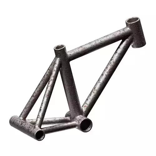 Rusty Bicycle Frame 3D model