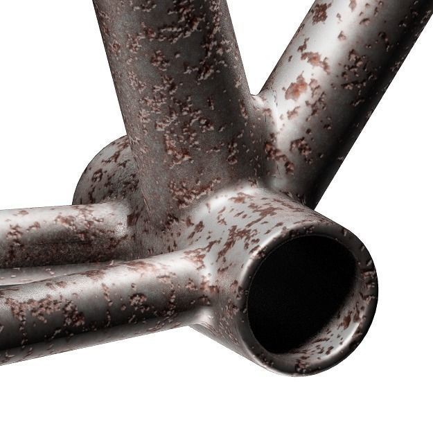 Rusty Bicycle Frame 3D model_2