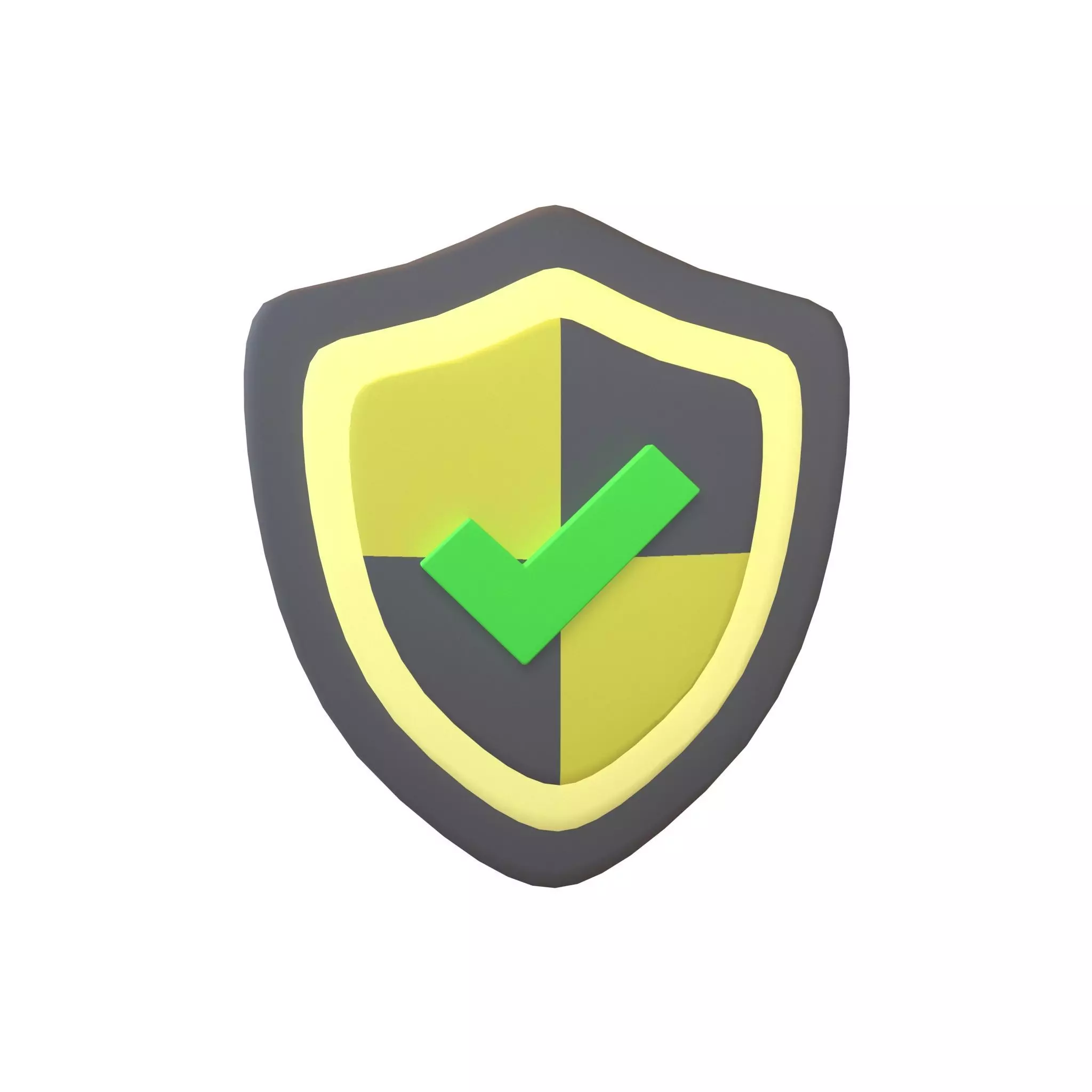 3D model Secure Shield Icon V1 008 VR / AR / low-poly | CGTrader