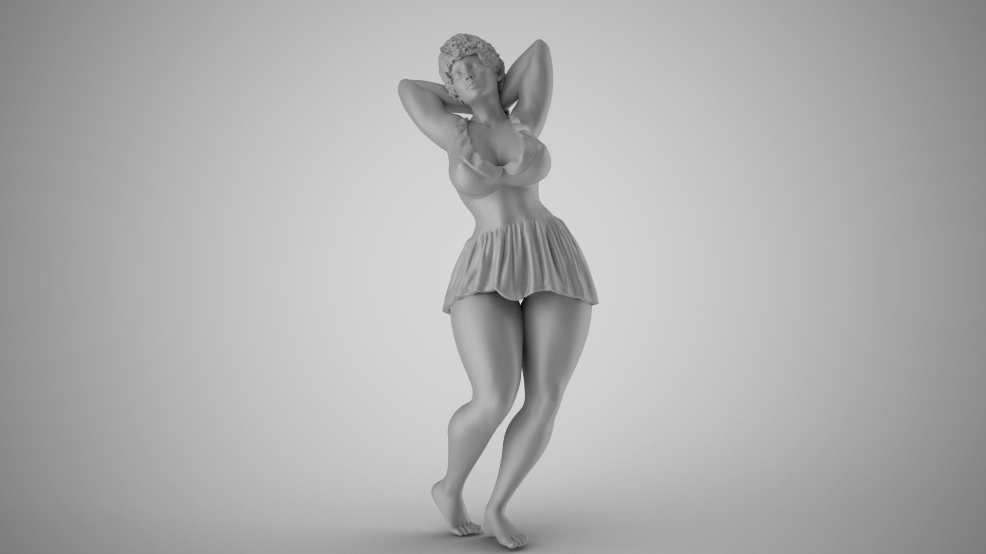 Girl Coming out of Depression 3D print model_2