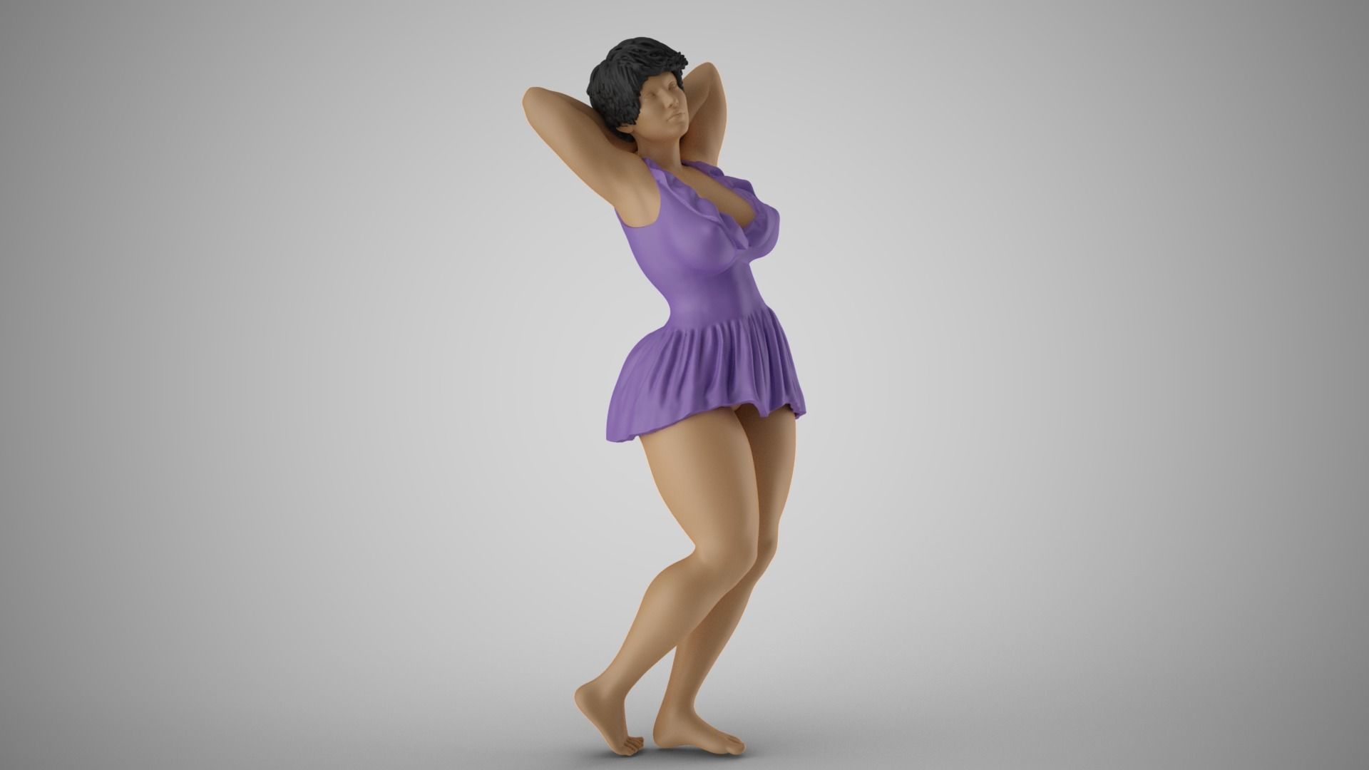 Girl Coming out of Depression 3D print model_4