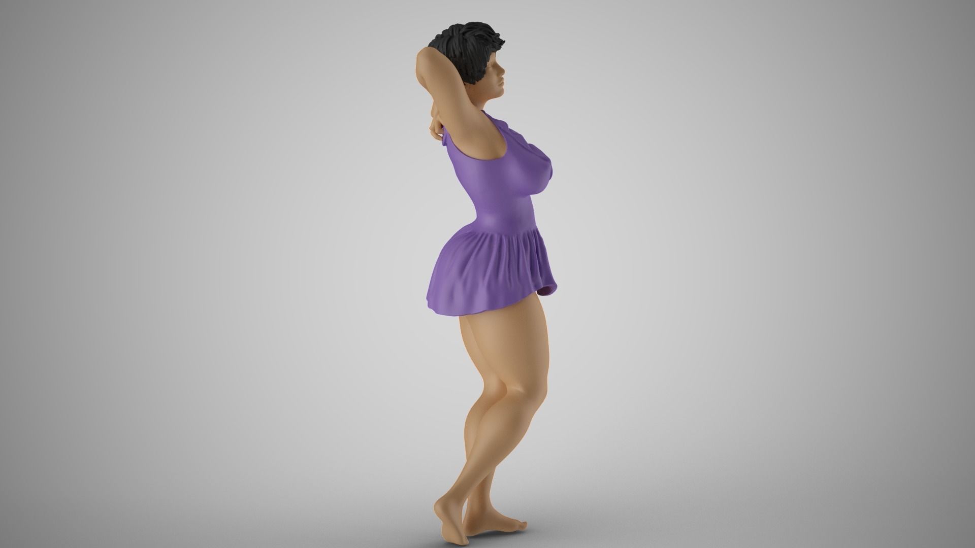 Girl Coming out of Depression 3D print model_5