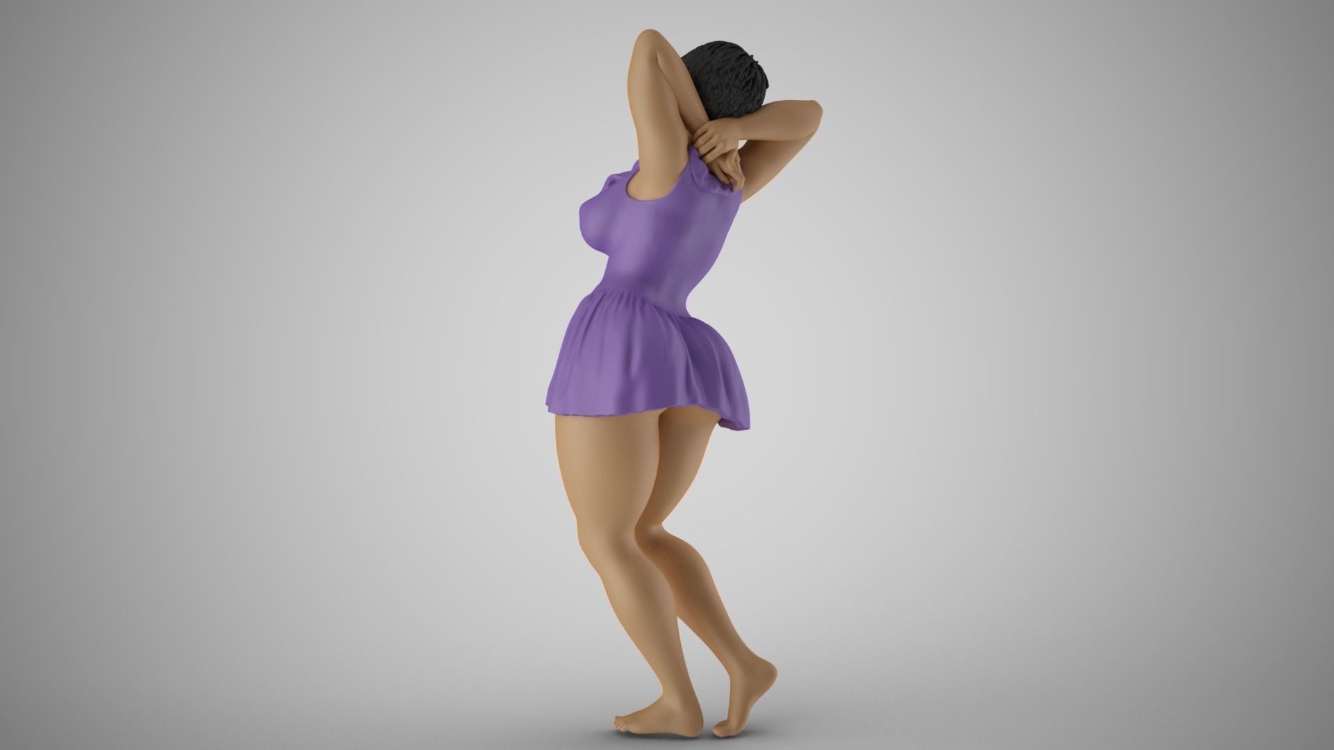 Girl Coming out of Depression 3D print model_8