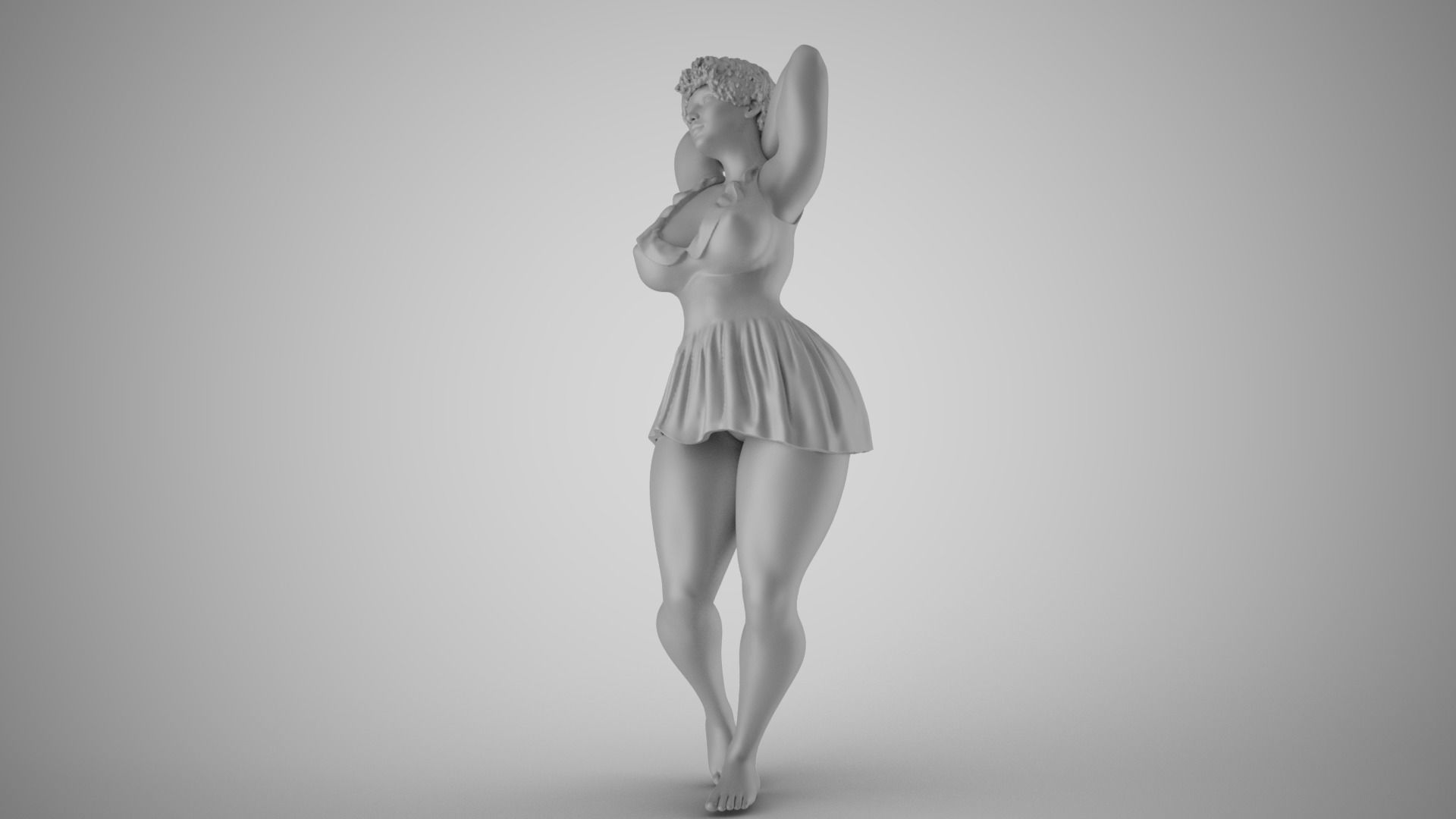 Girl Coming out of Depression 3D print model_1