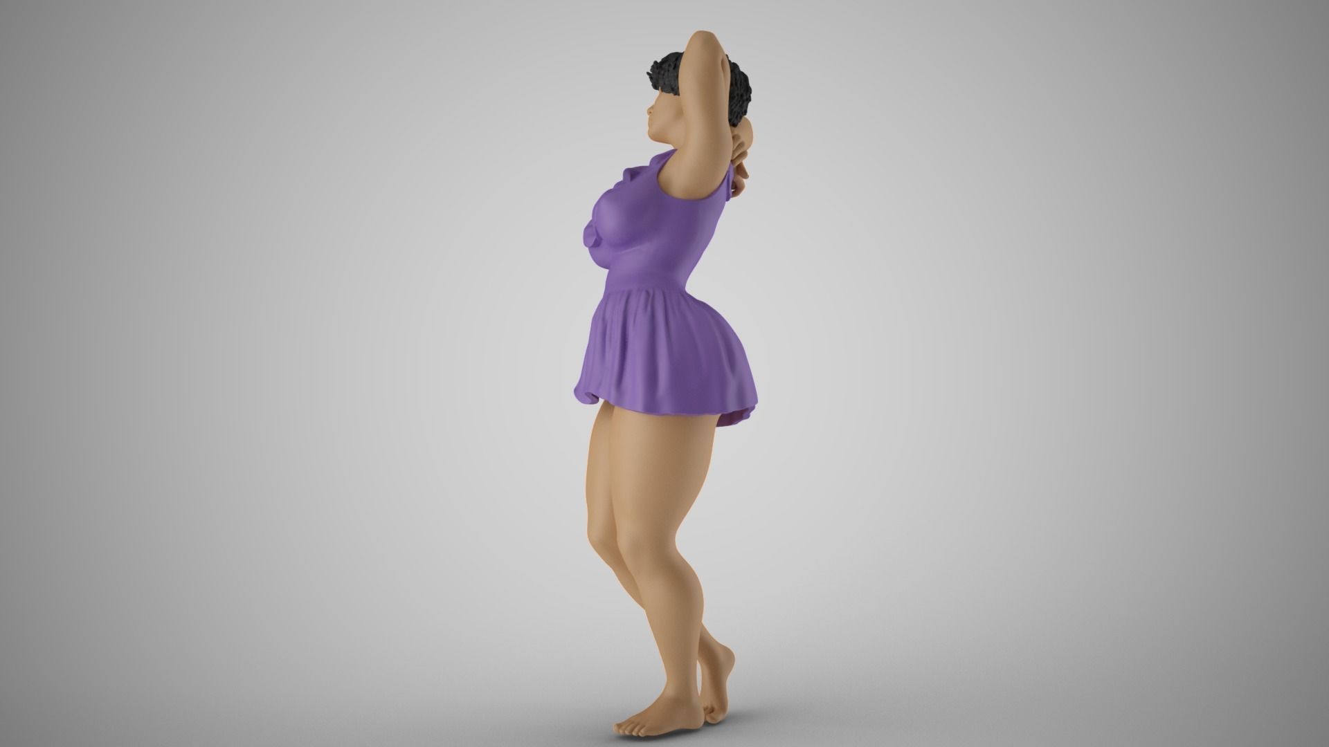 Girl Coming out of Depression 3D print model_9