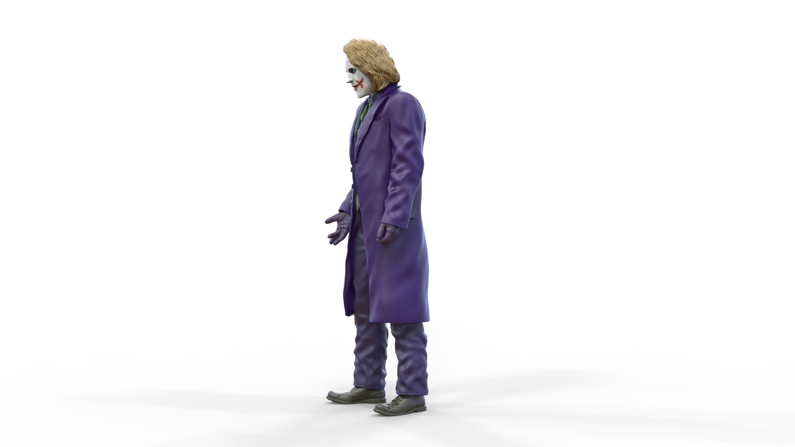Joker The Dark Knight Heath Ledger 3D print model_1