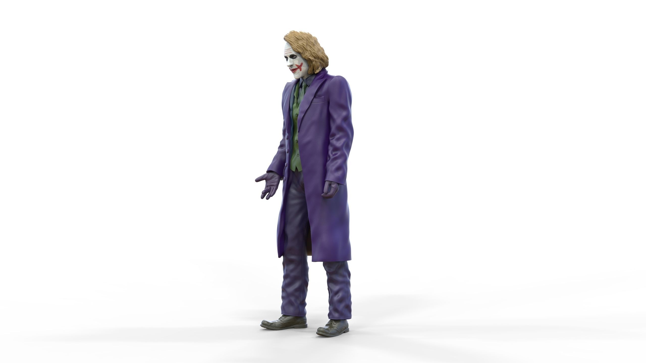 Joker The Dark Knight Heath Ledger 3D print model_17