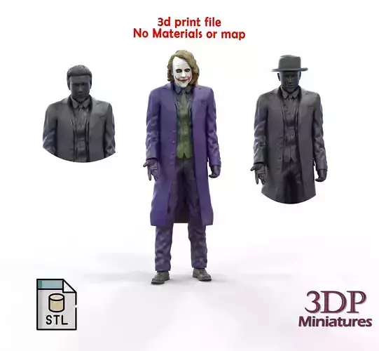 Joker The Dark Knight Heath Ledger 3D print model