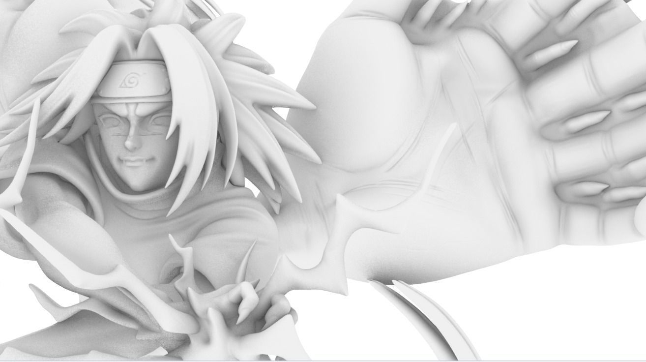 Sasuke uchiha cursed trasformation 3D print model_5