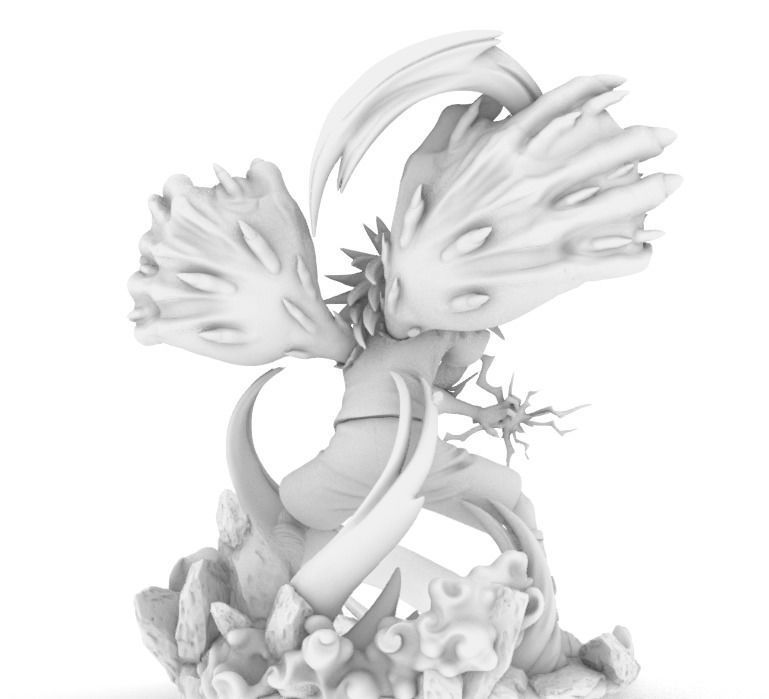 Sasuke uchiha cursed trasformation 3D print model_2