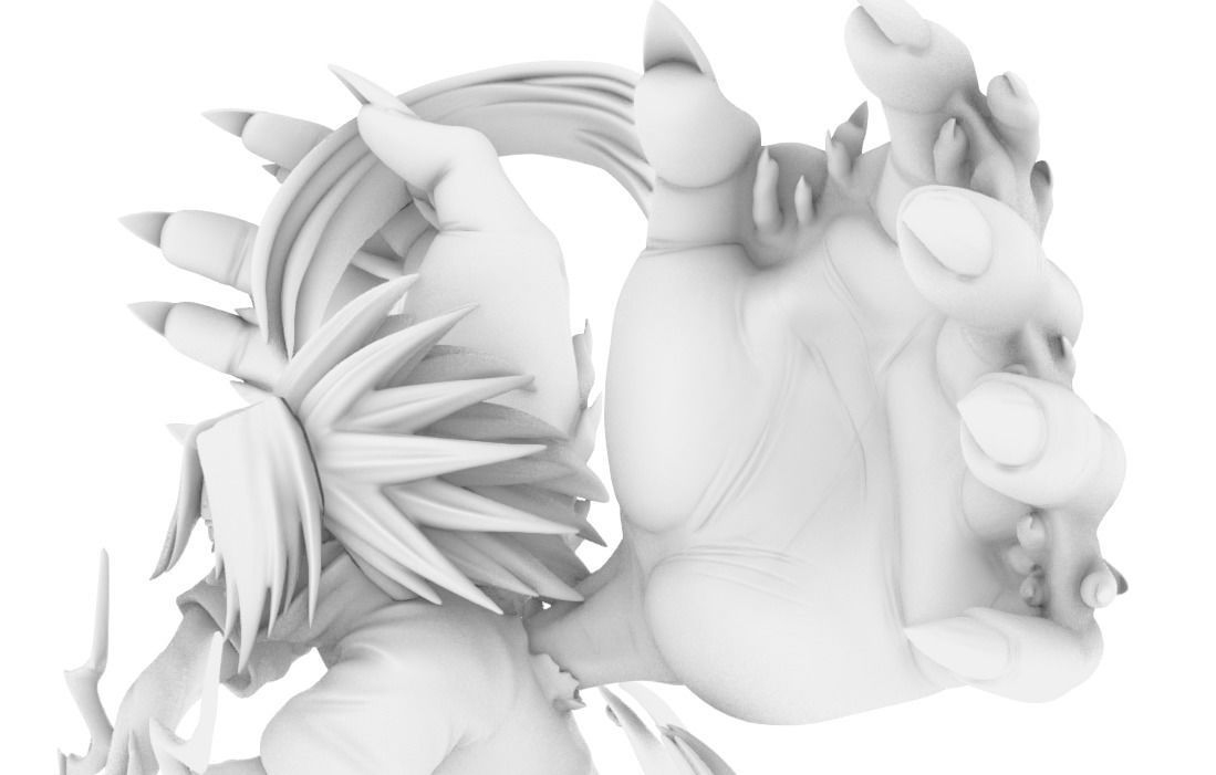 Sasuke uchiha cursed trasformation 3D print model_6