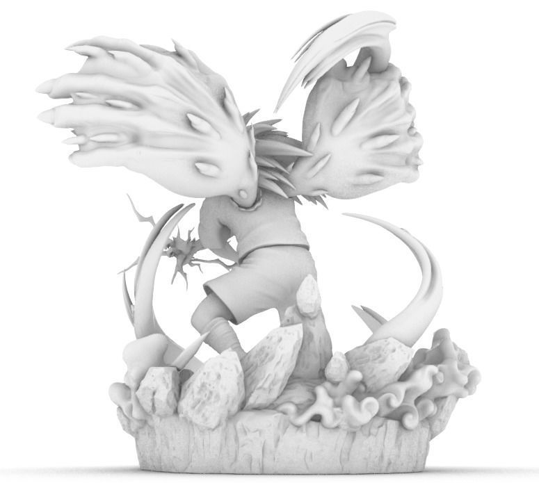 Sasuke uchiha cursed trasformation 3D print model_3