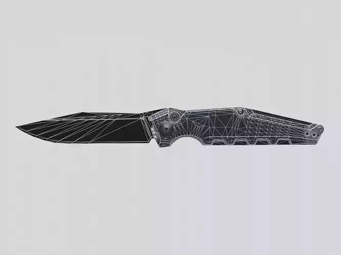 Kershaw Launch 7 knife Low-poly 3D model