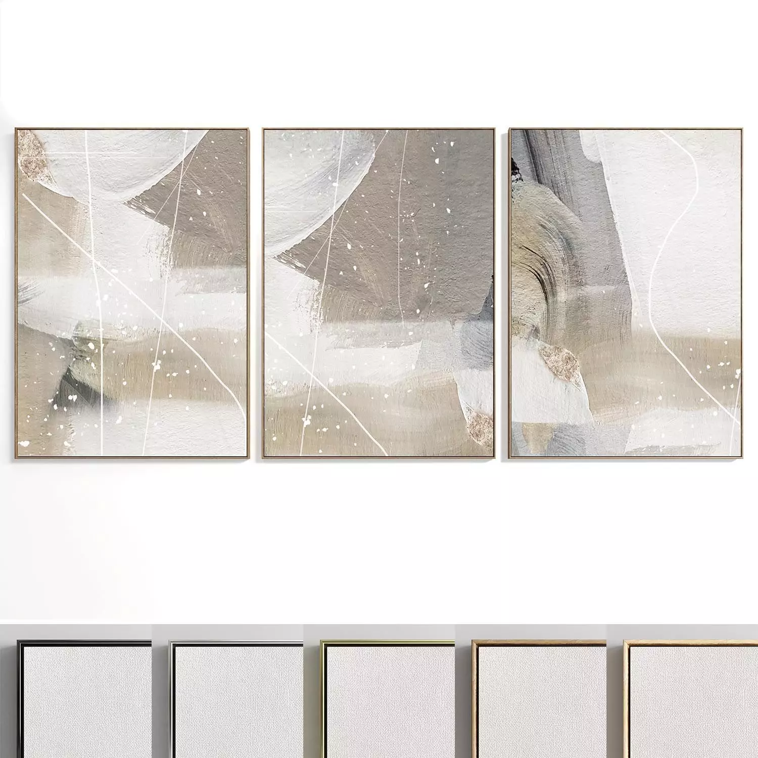 Abstract Painting Set of 3 pieces - No 35 Low-poly 3D model_0