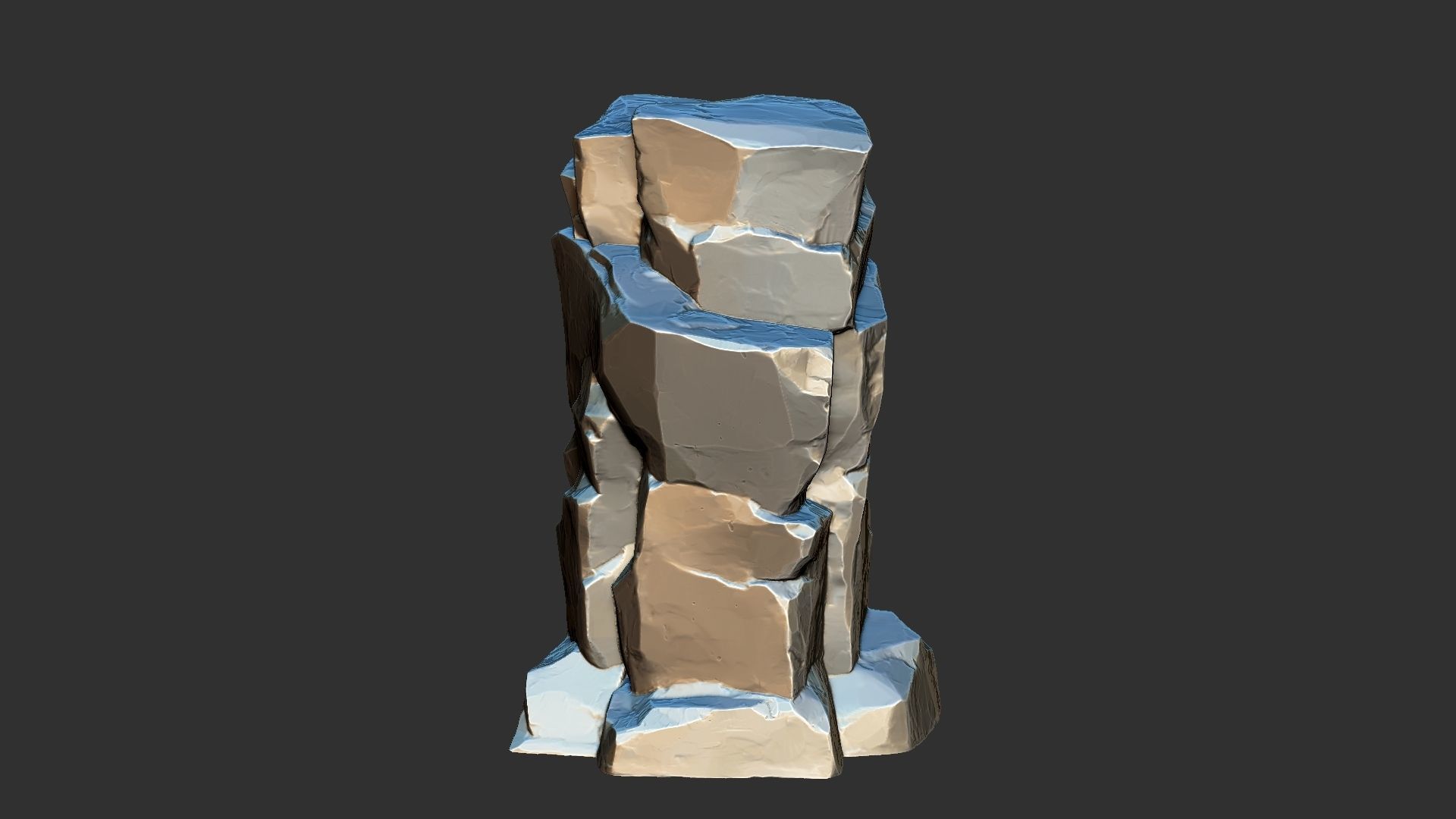 3D Mountain rock Zbrush sculpt 3D model_14