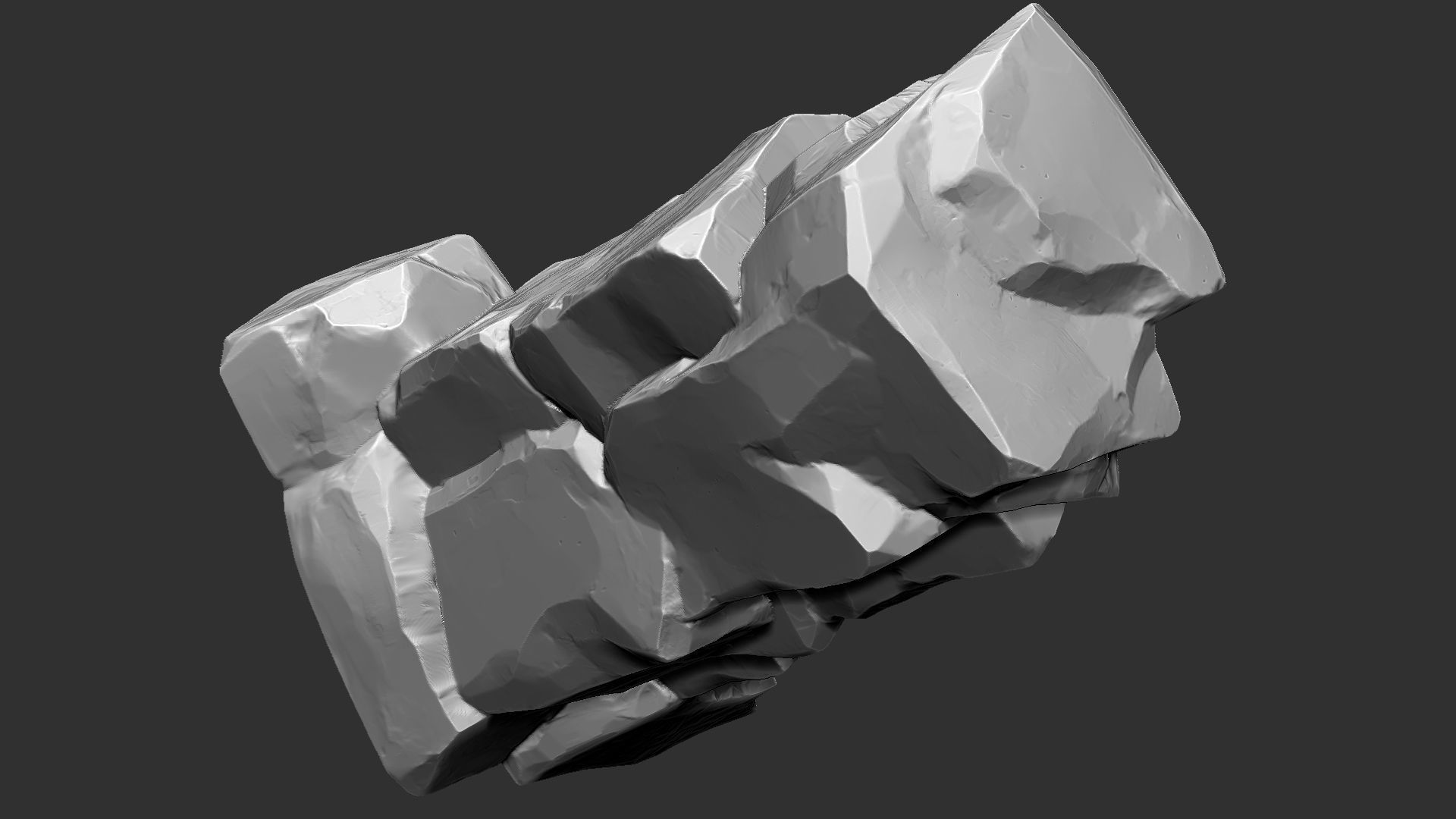 3D Mountain rock Zbrush sculpt 3D model_9