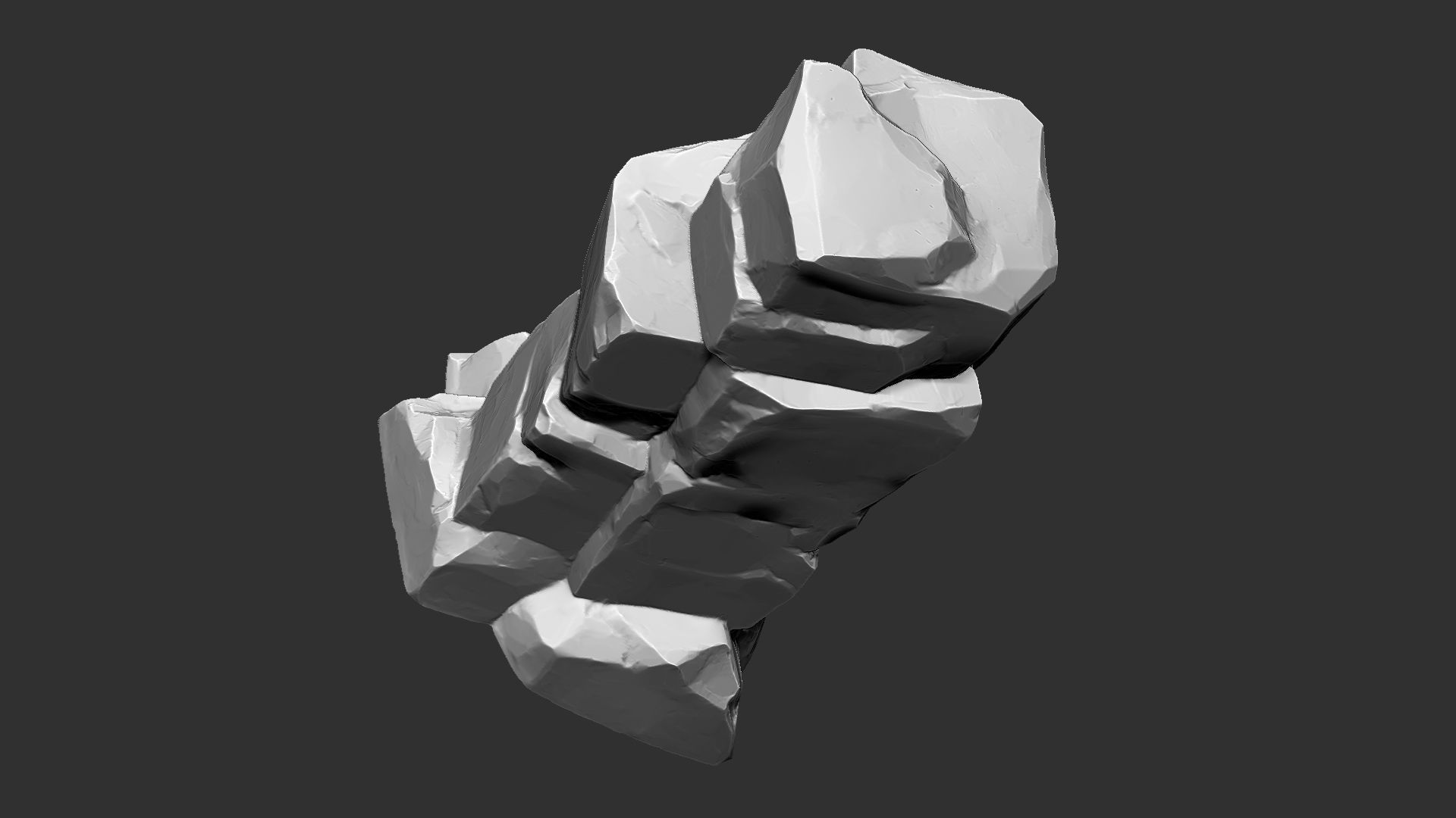 3D Mountain rock Zbrush sculpt 3D model_5