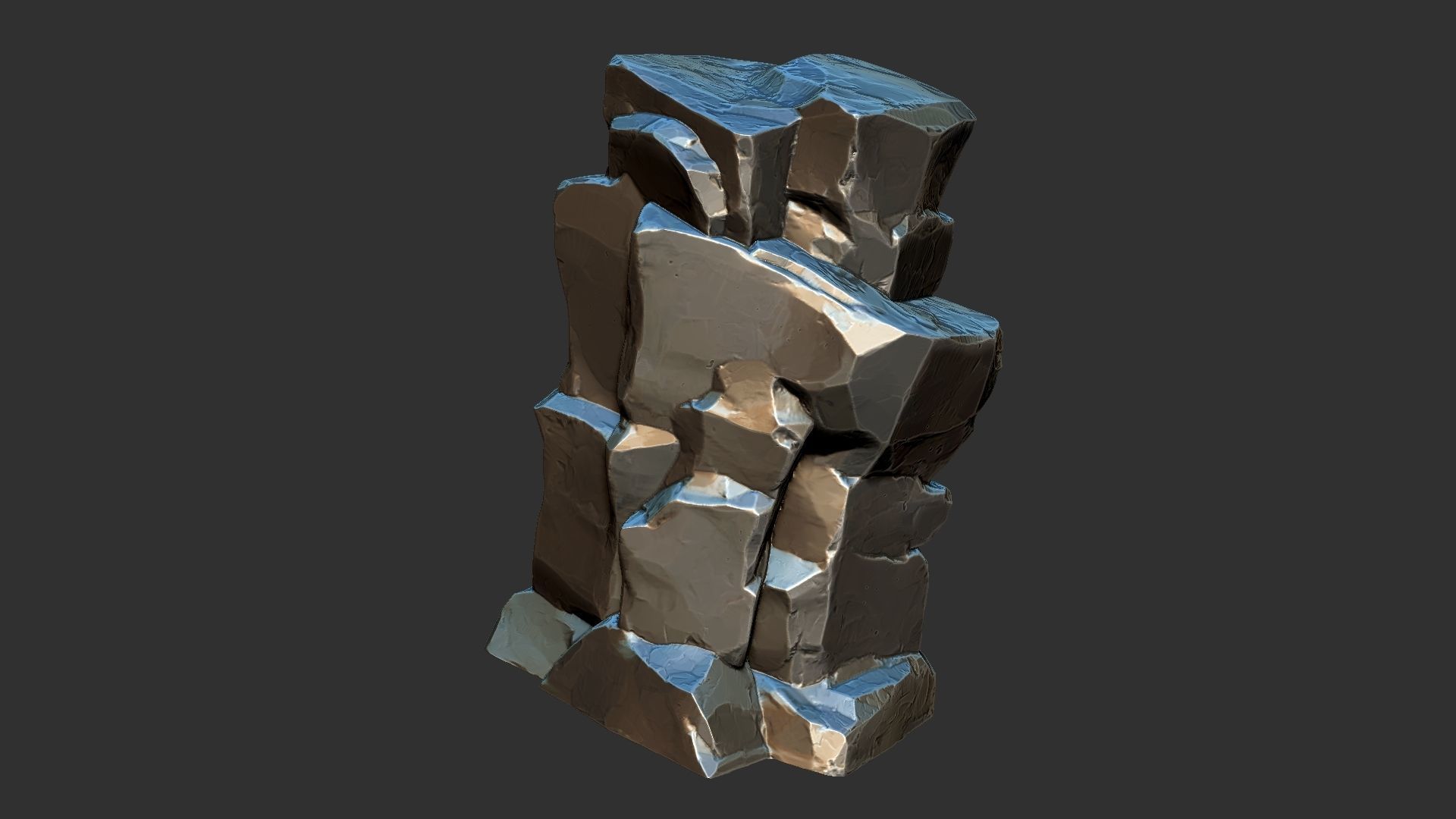 3D Mountain rock Zbrush sculpt 3D model_15