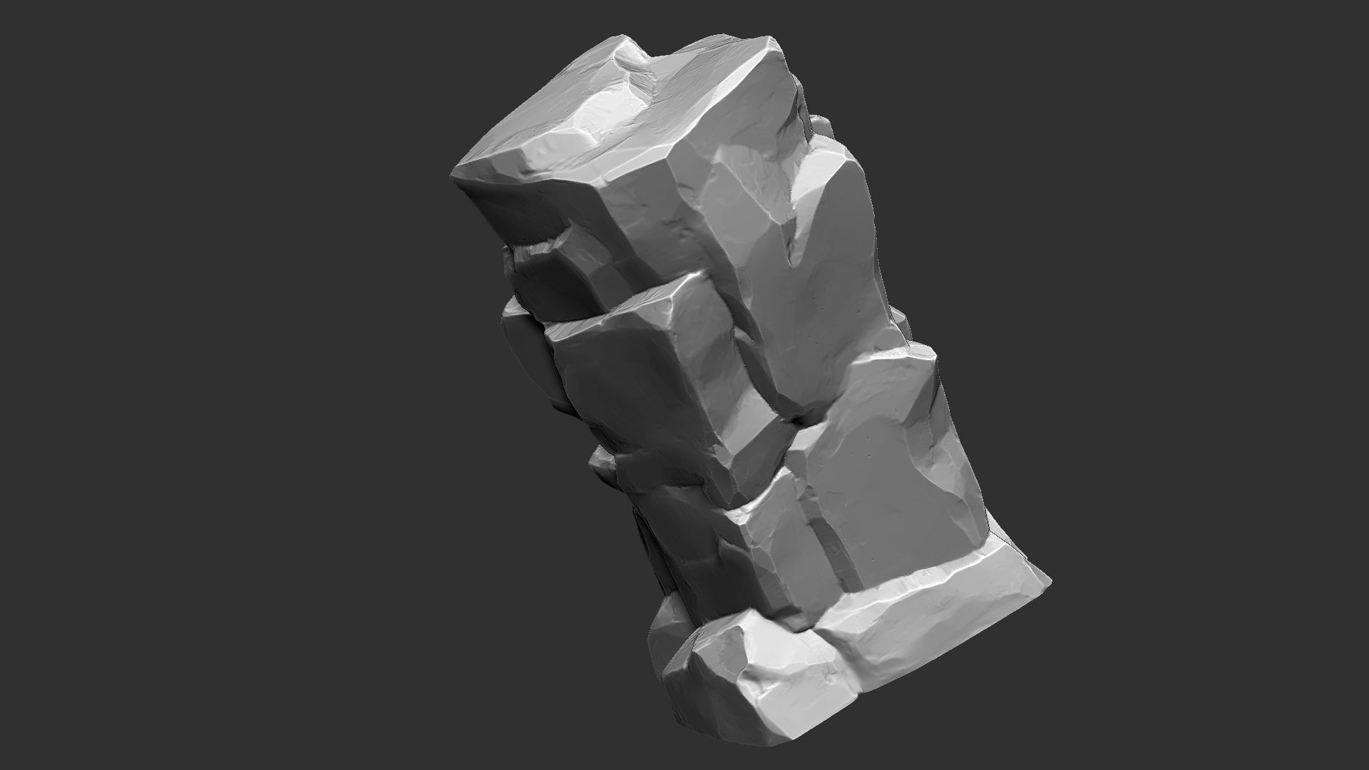 3D Mountain rock Zbrush sculpt 3D model_4